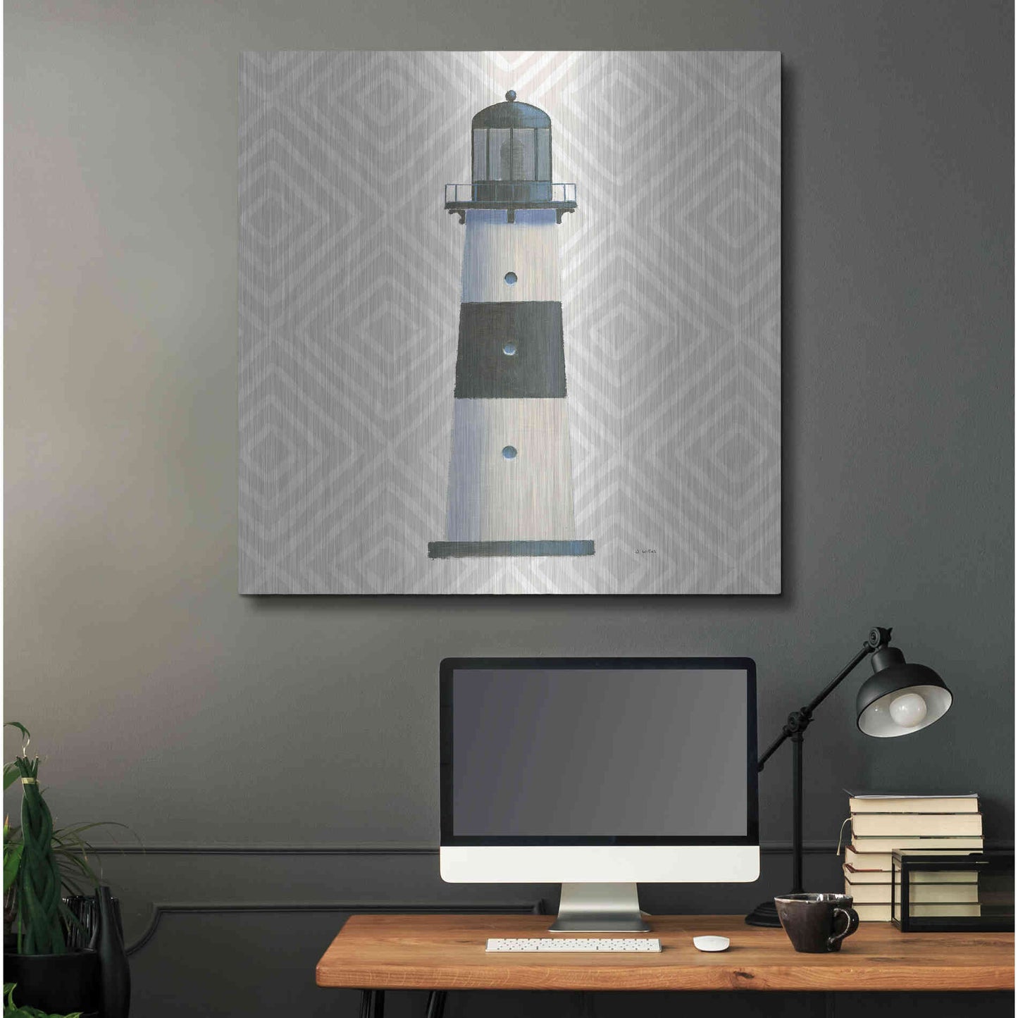 Luxe Metal Art 'A Day at Sea III' by James Wiens, Metal Wall Art,36x36