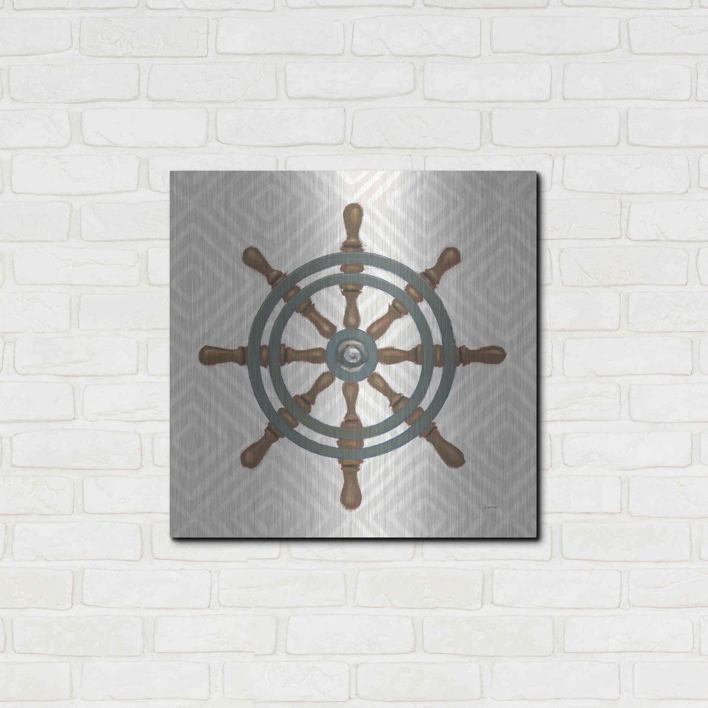 Luxe Metal Art 'A Day at Sea IV' by James Wiens, Metal Wall Art,24x24