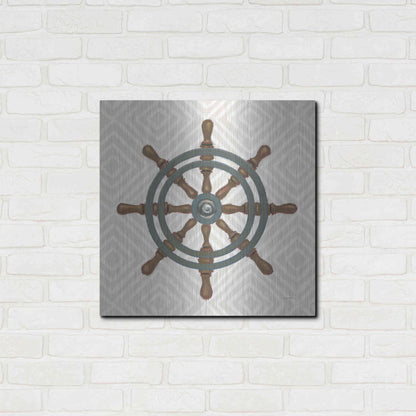 Luxe Metal Art 'A Day at Sea IV' by James Wiens, Metal Wall Art,24x24