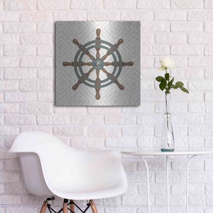 Luxe Metal Art 'A Day at Sea IV' by James Wiens, Metal Wall Art,24x24