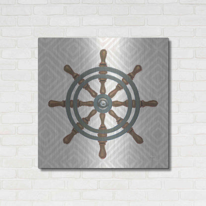 Luxe Metal Art 'A Day at Sea IV' by James Wiens, Metal Wall Art,36x36
