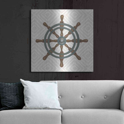 Luxe Metal Art 'A Day at Sea IV' by James Wiens, Metal Wall Art,36x36