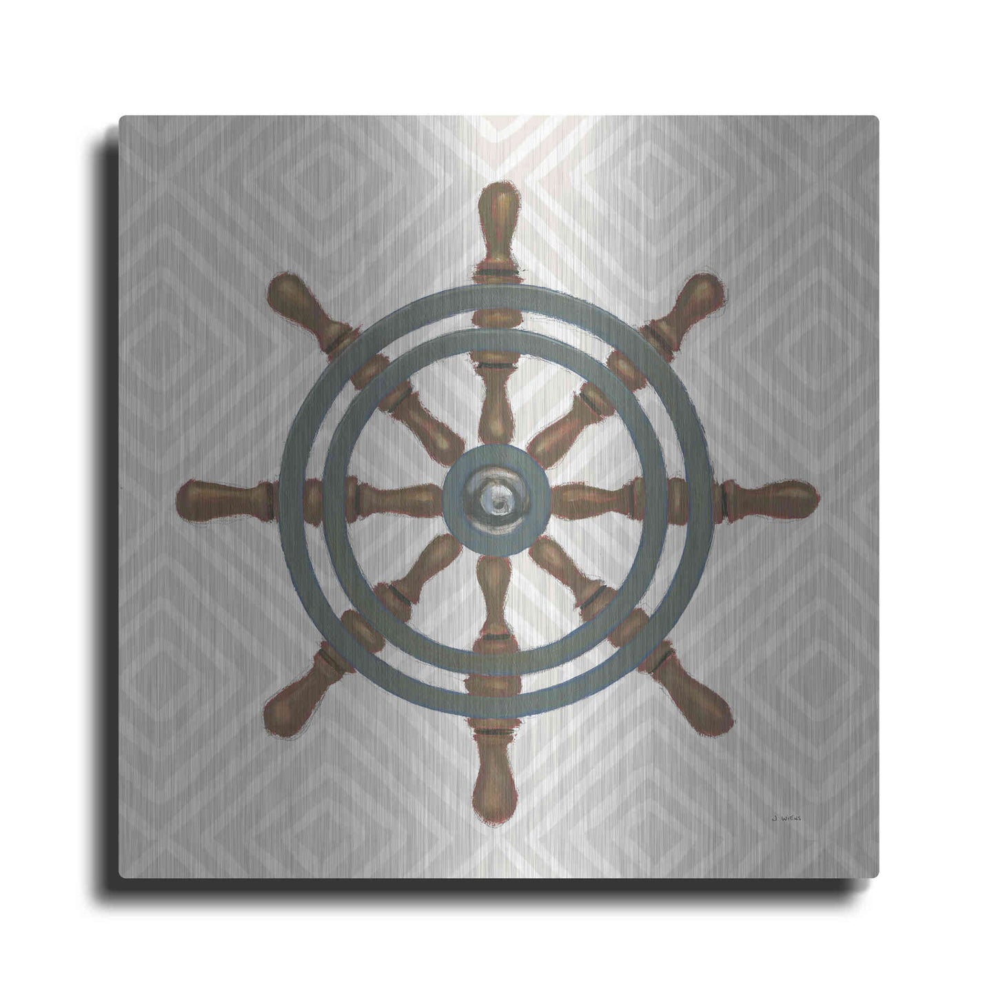 Luxe Metal Art 'A Day at Sea IV' by James Wiens, Metal Wall Art