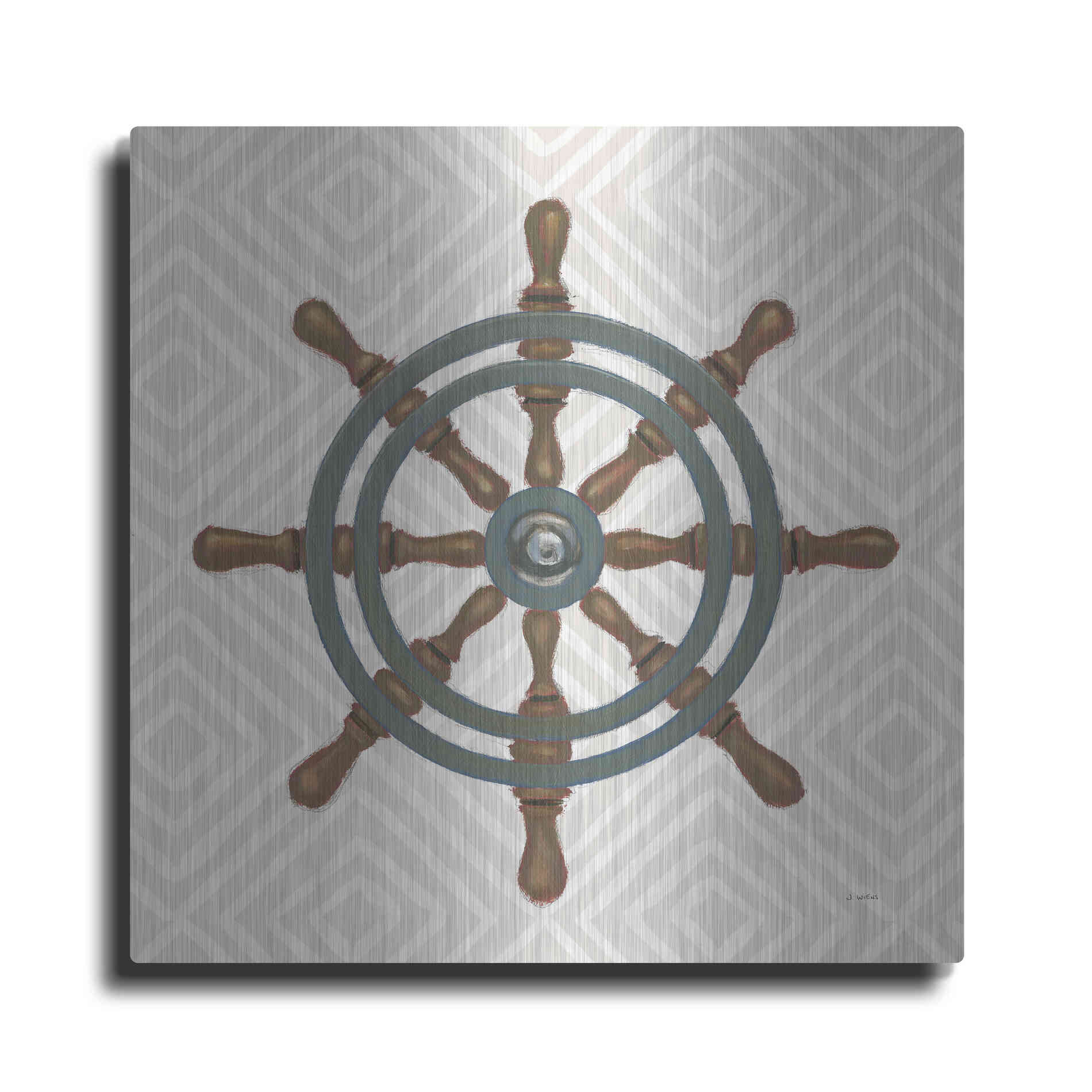 Luxe Metal Art 'A Day at Sea IV' by James Wiens, Metal Wall Art