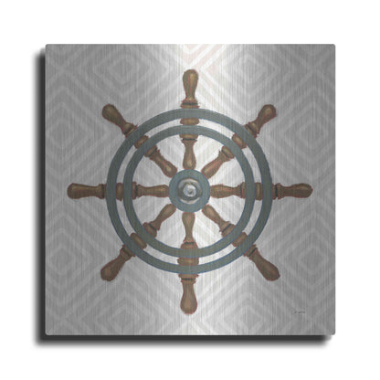Luxe Metal Art 'A Day at Sea IV' by James Wiens, Metal Wall Art