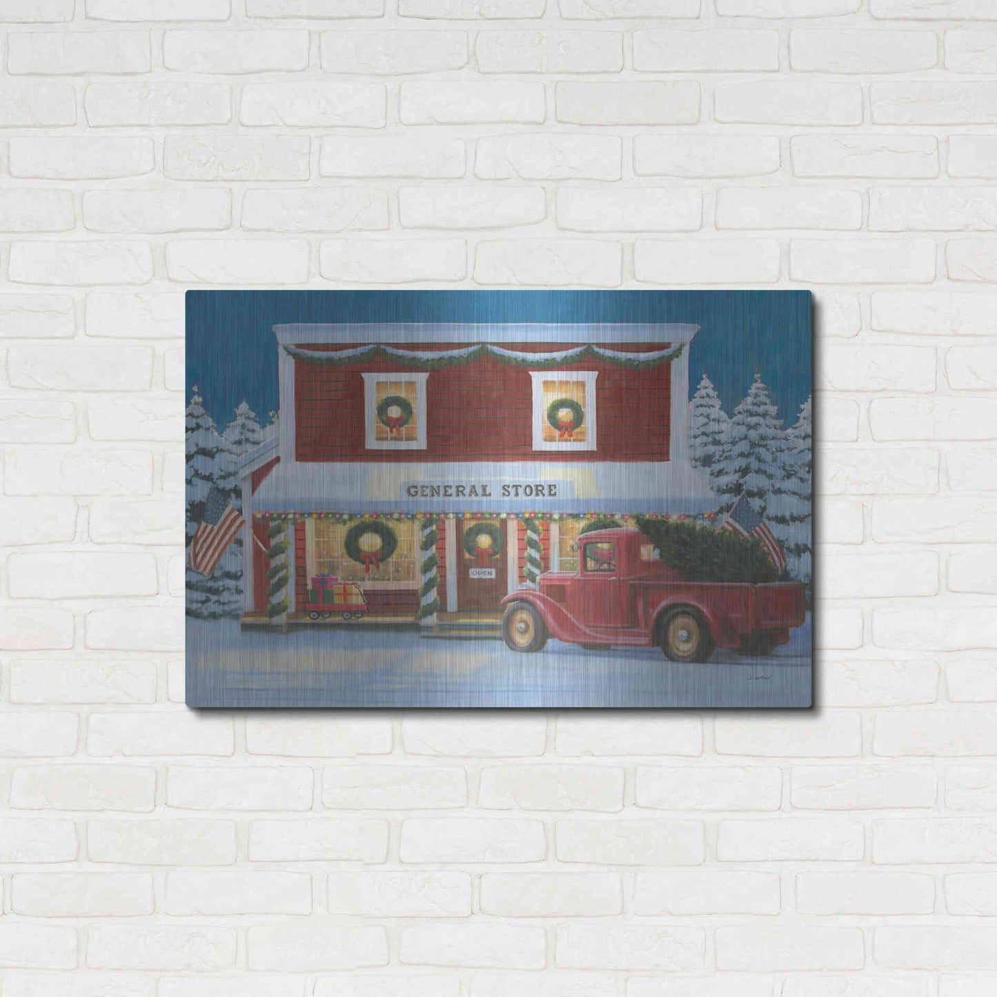 Luxe Metal Art 'Holiday Moments I' by James Wiens, Metal Wall Art,36x24