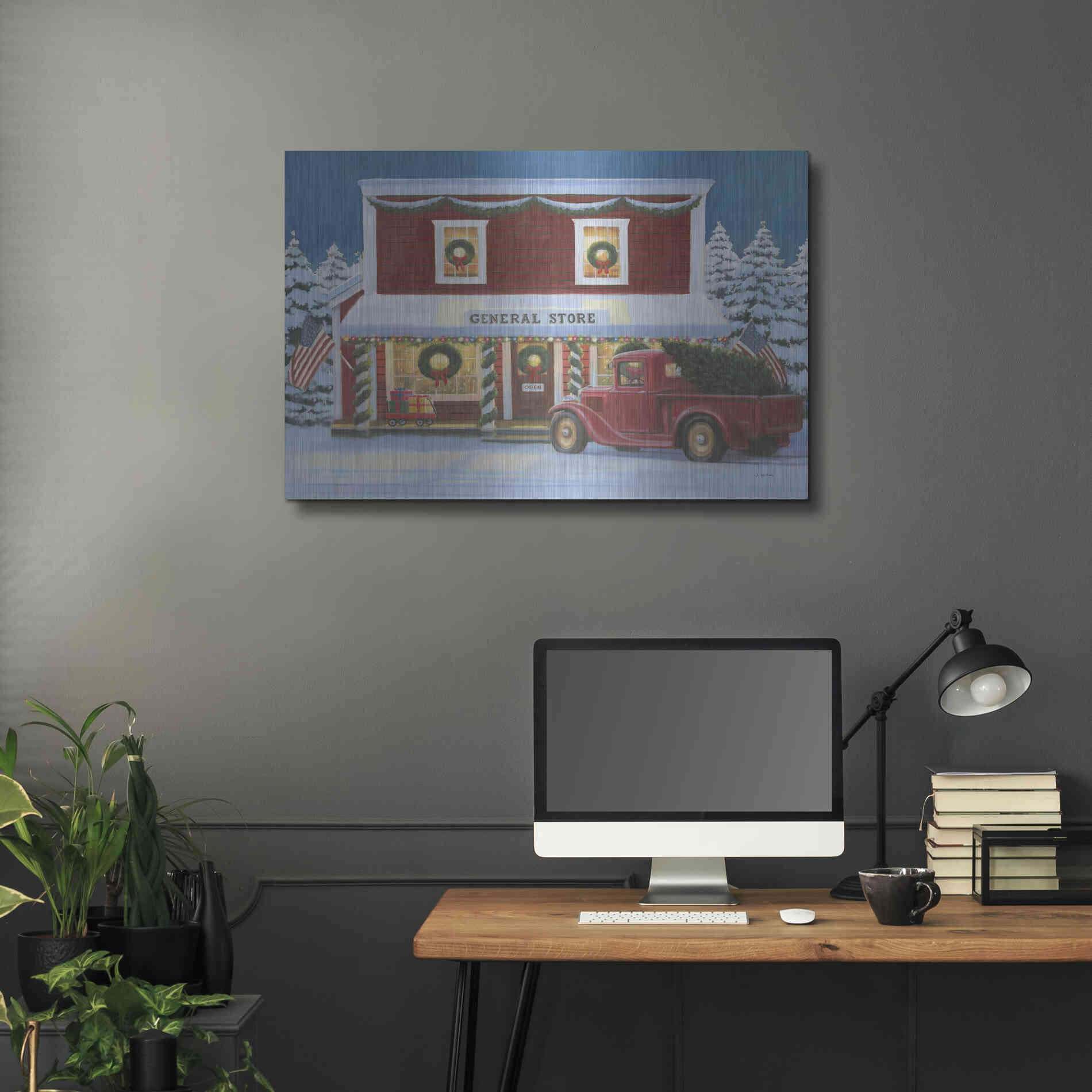 Luxe Metal Art 'Holiday Moments I' by James Wiens, Metal Wall Art,36x24