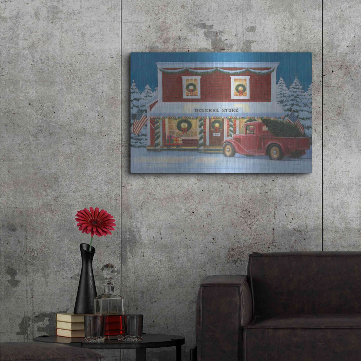 Luxe Metal Art 'Holiday Moments I' by James Wiens, Metal Wall Art,36x24
