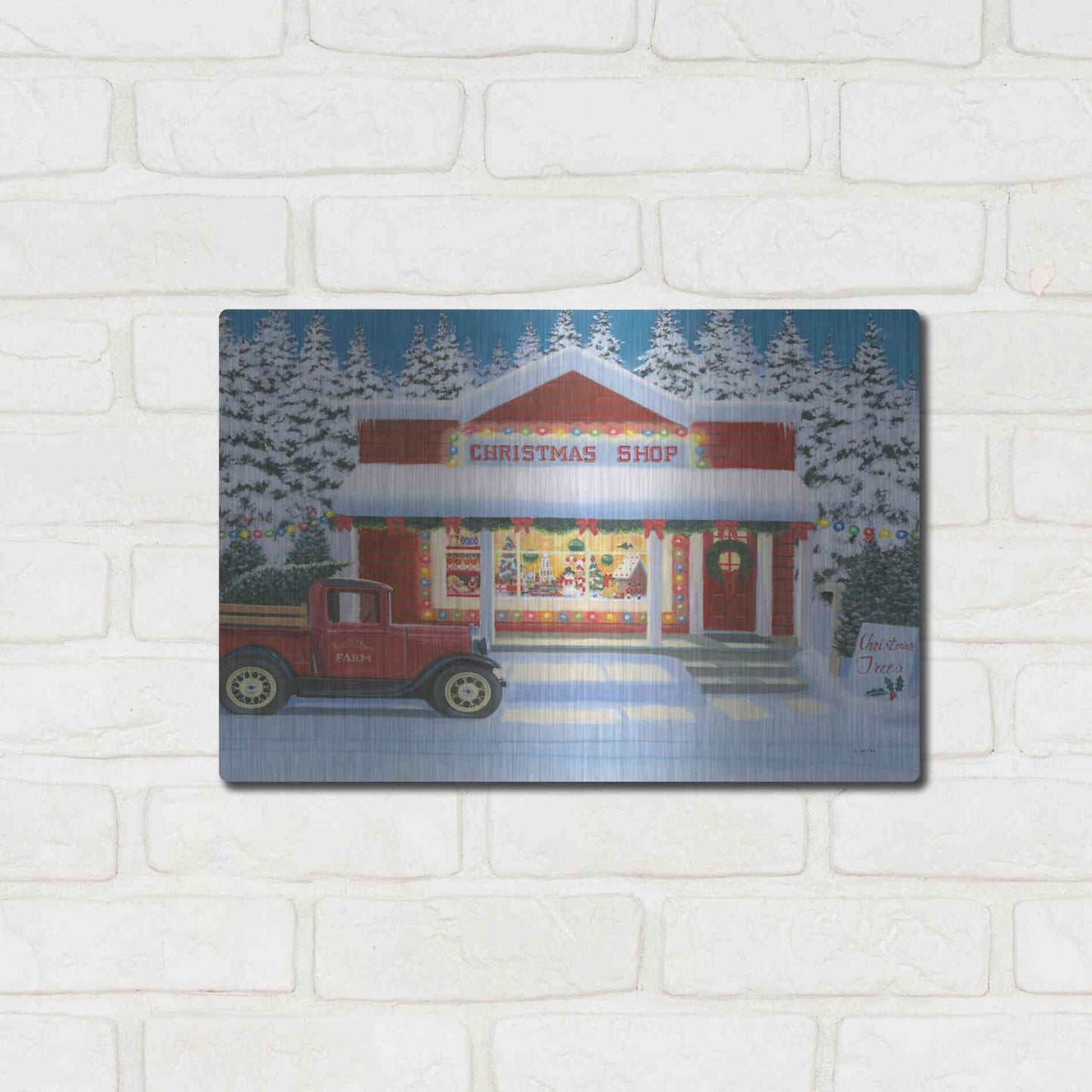 Luxe Metal Art 'Holiday Moments II' by James Wiens, Metal Wall Art,16x12