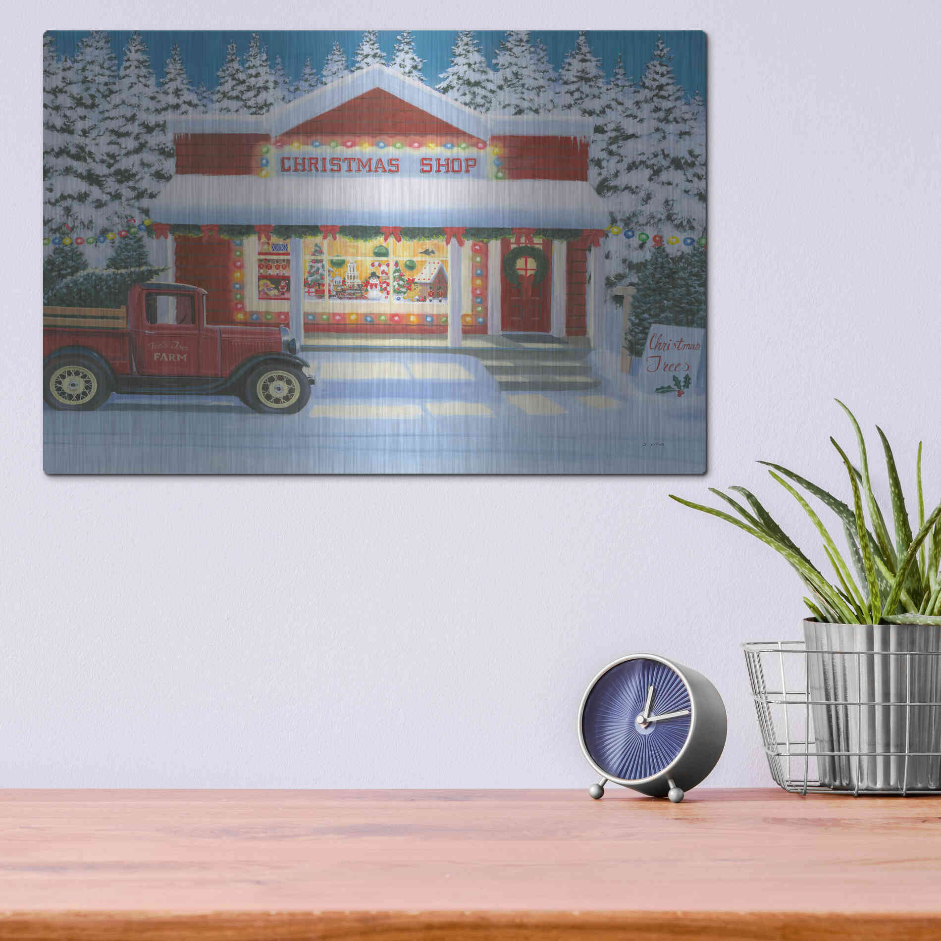 Luxe Metal Art 'Holiday Moments II' by James Wiens, Metal Wall Art,16x12