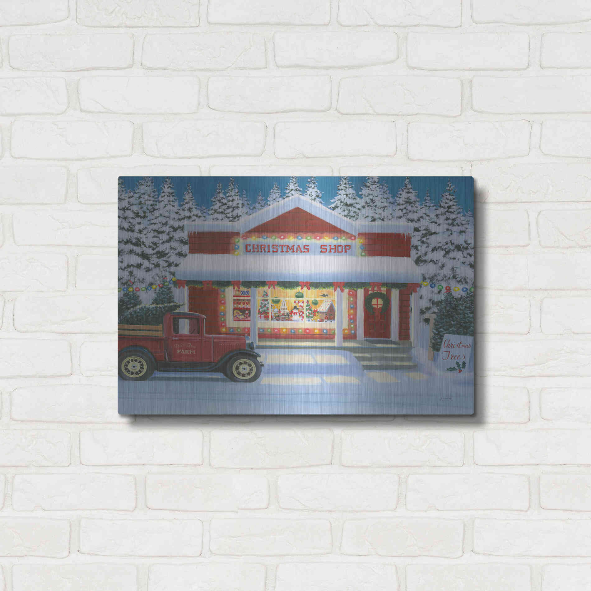 Luxe Metal Art 'Holiday Moments II' by James Wiens, Metal Wall Art,24x16