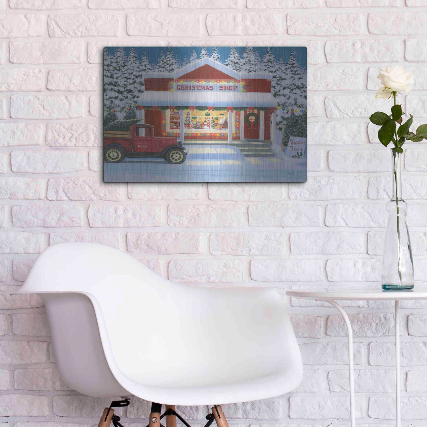 Luxe Metal Art 'Holiday Moments II' by James Wiens, Metal Wall Art,24x16