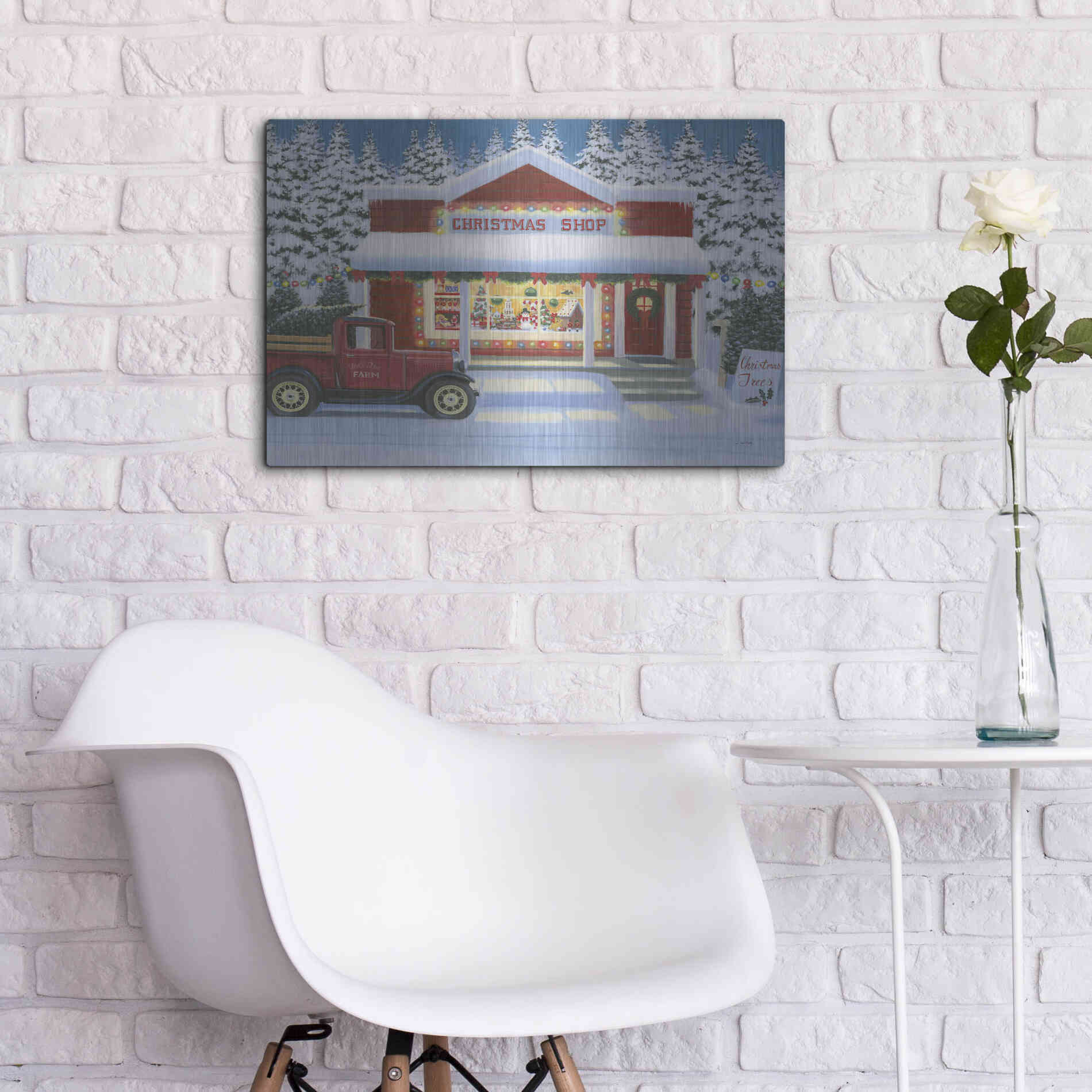 Luxe Metal Art 'Holiday Moments II' by James Wiens, Metal Wall Art,24x16