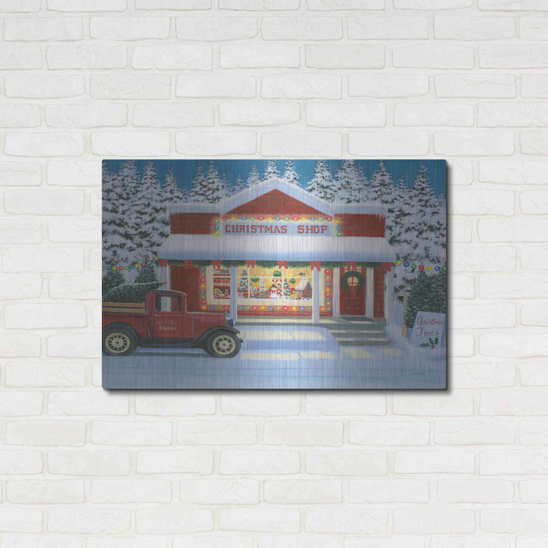 Luxe Metal Art 'Holiday Moments II' by James Wiens, Metal Wall Art,36x24