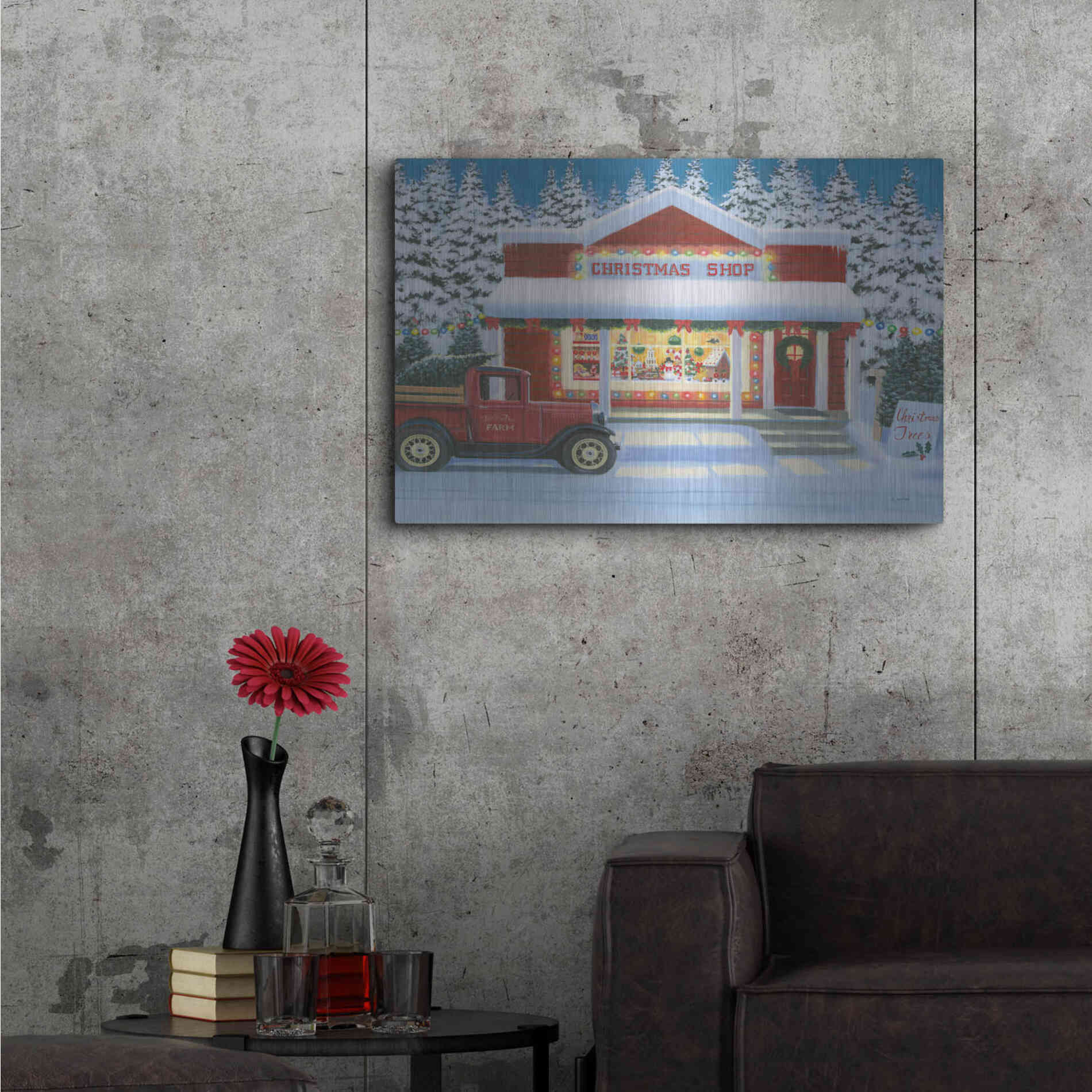 Luxe Metal Art 'Holiday Moments II' by James Wiens, Metal Wall Art,36x24