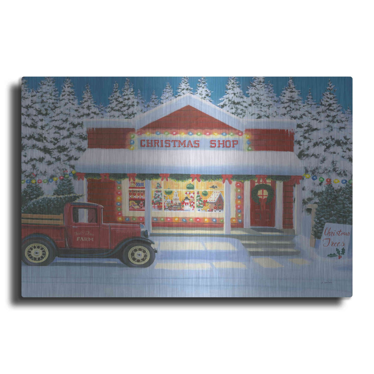 Luxe Metal Art 'Holiday Moments II' by James Wiens, Metal Wall Art