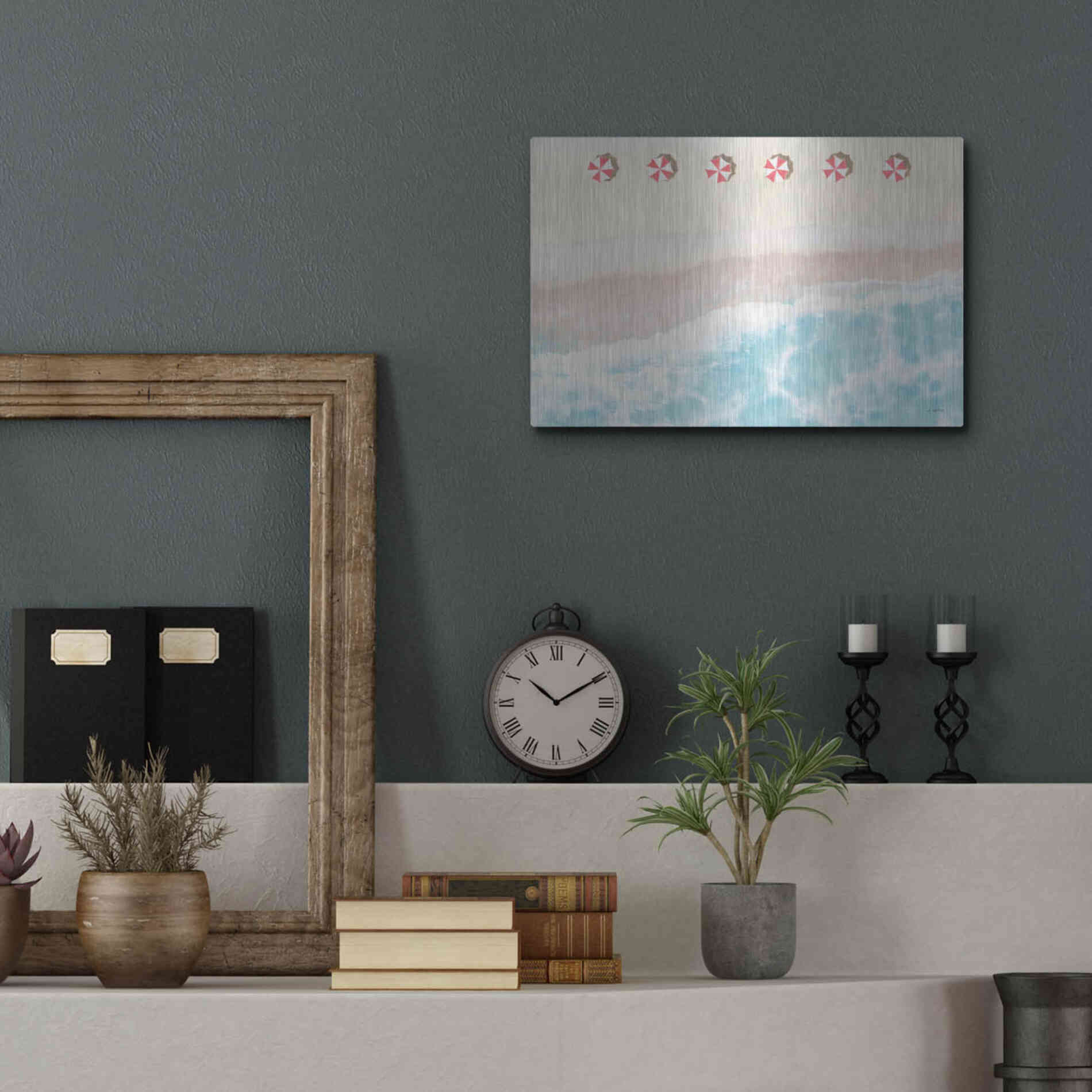 Luxe Metal Art 'Sky Seaview I' by James Wiens, Metal Wall Art,16x12