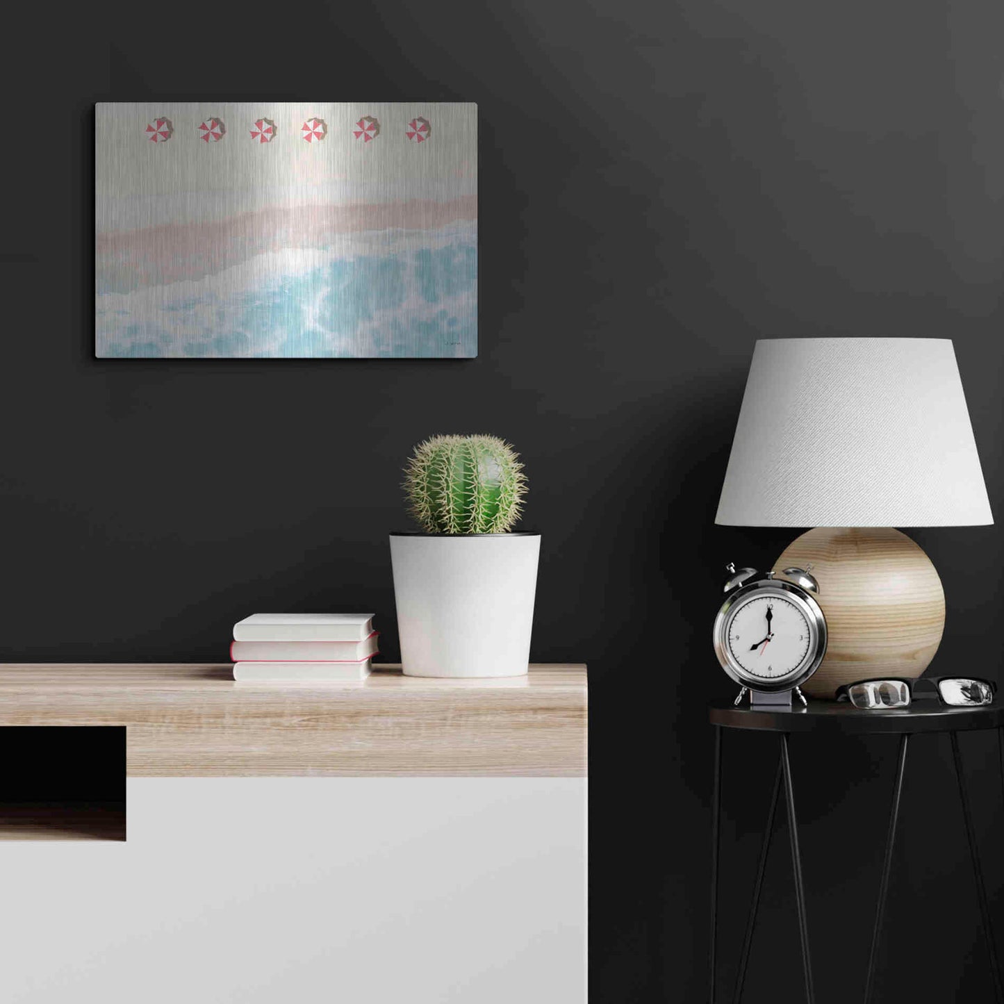 Luxe Metal Art 'Sky Seaview I' by James Wiens, Metal Wall Art,24x16