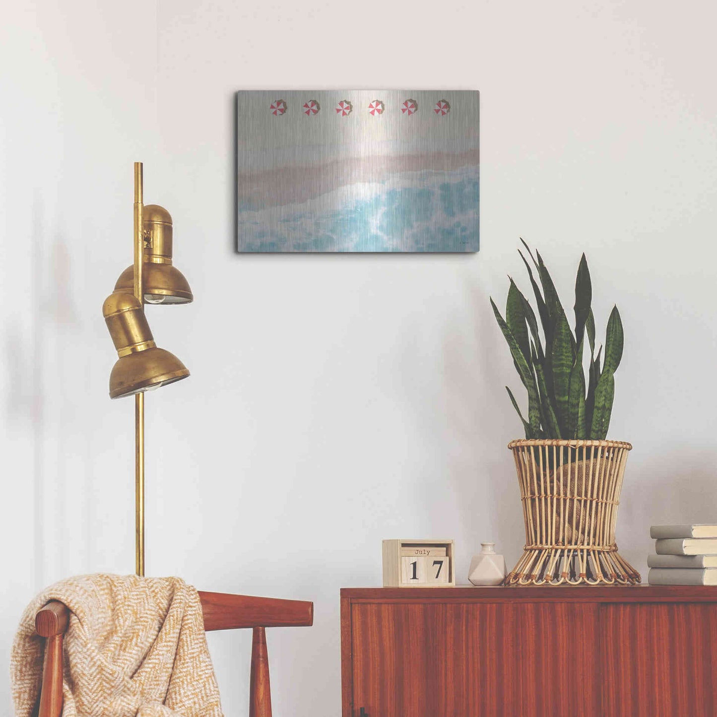 Luxe Metal Art 'Sky Seaview I' by James Wiens, Metal Wall Art,24x16