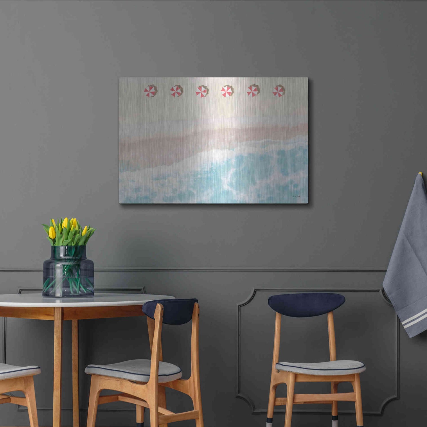 Luxe Metal Art 'Sky Seaview I' by James Wiens, Metal Wall Art,36x24
