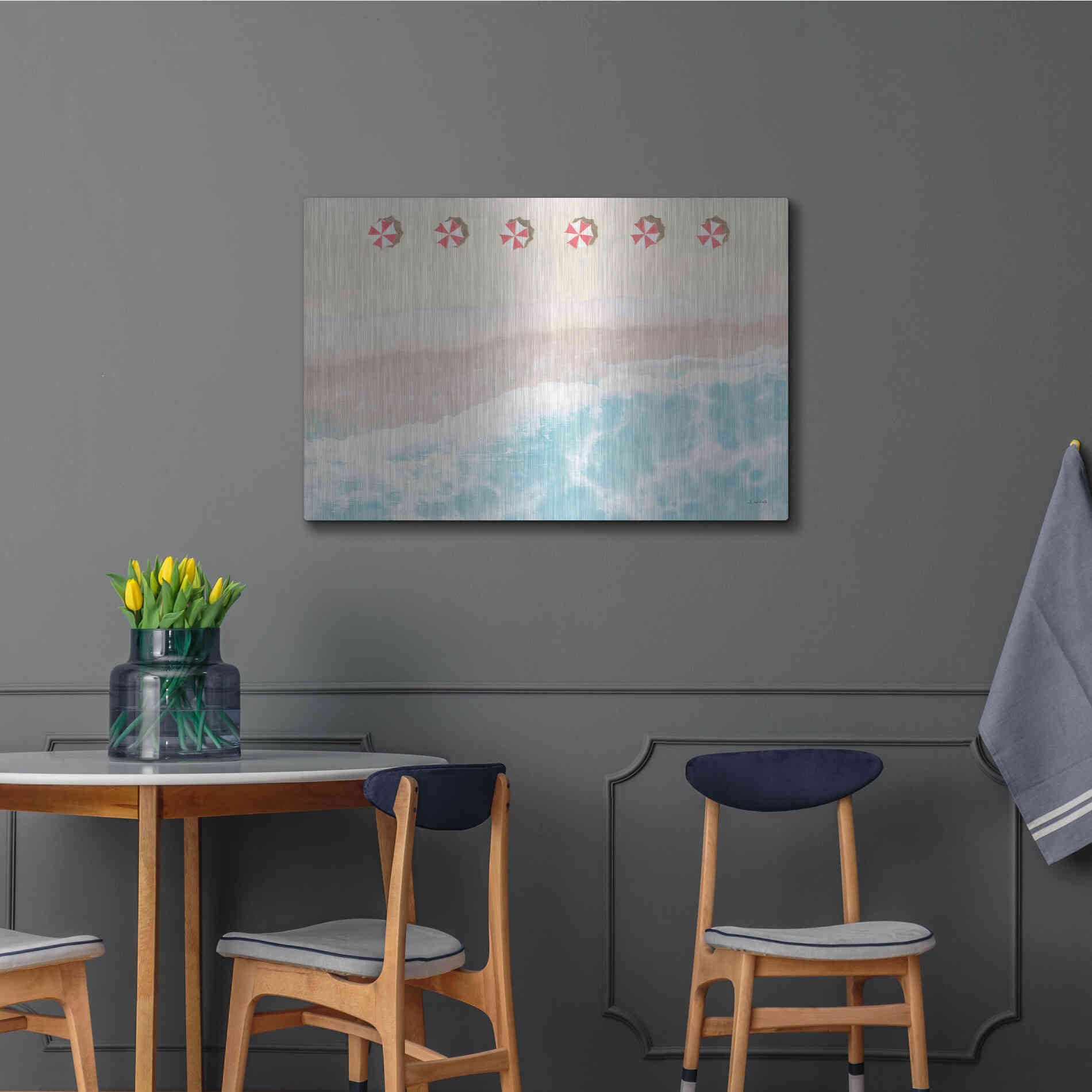 Luxe Metal Art 'Sky Seaview I' by James Wiens, Metal Wall Art,36x24