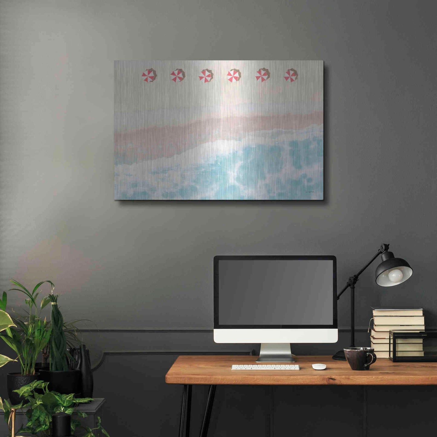 Luxe Metal Art 'Sky Seaview I' by James Wiens, Metal Wall Art,36x24