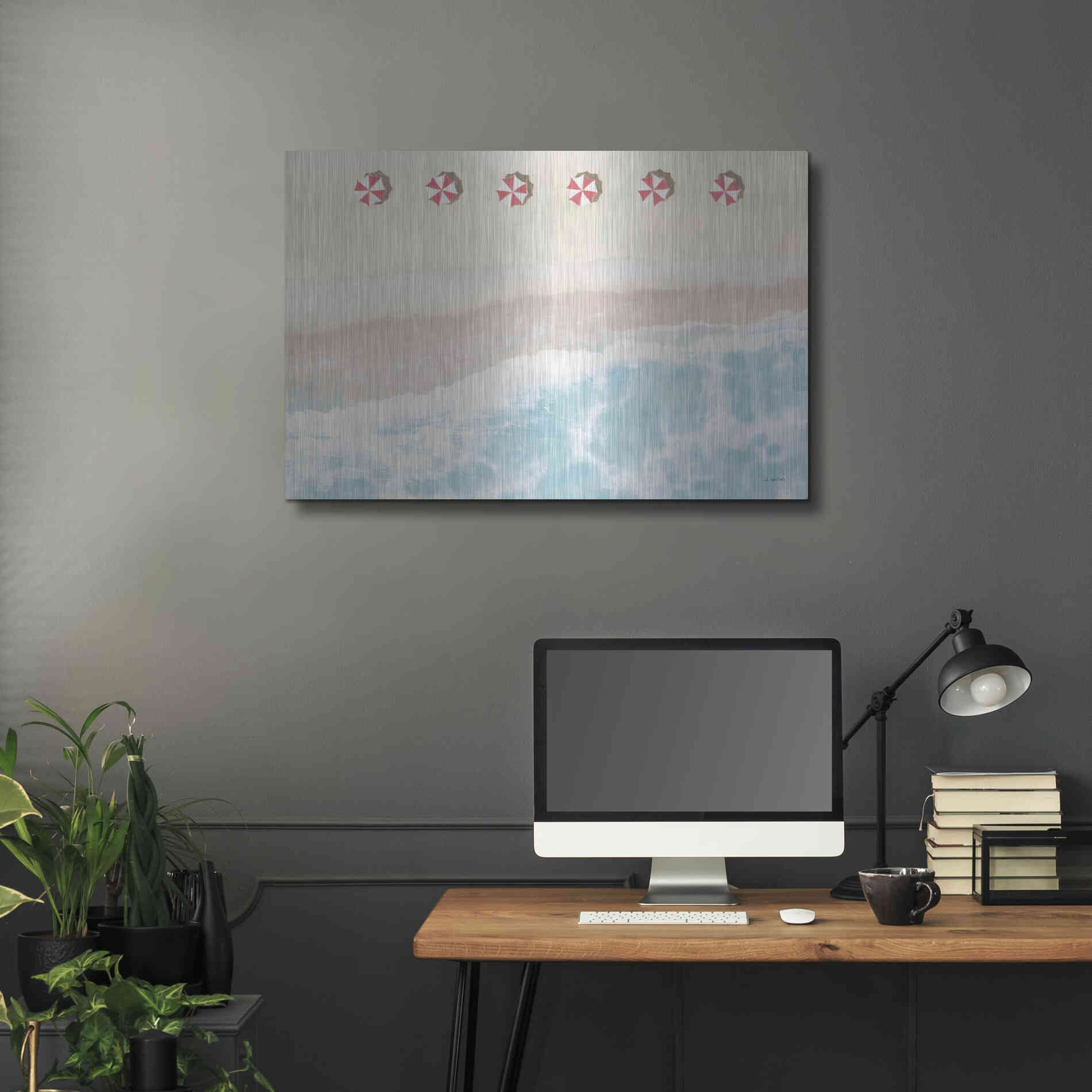 Luxe Metal Art 'Sky Seaview I' by James Wiens, Metal Wall Art,36x24