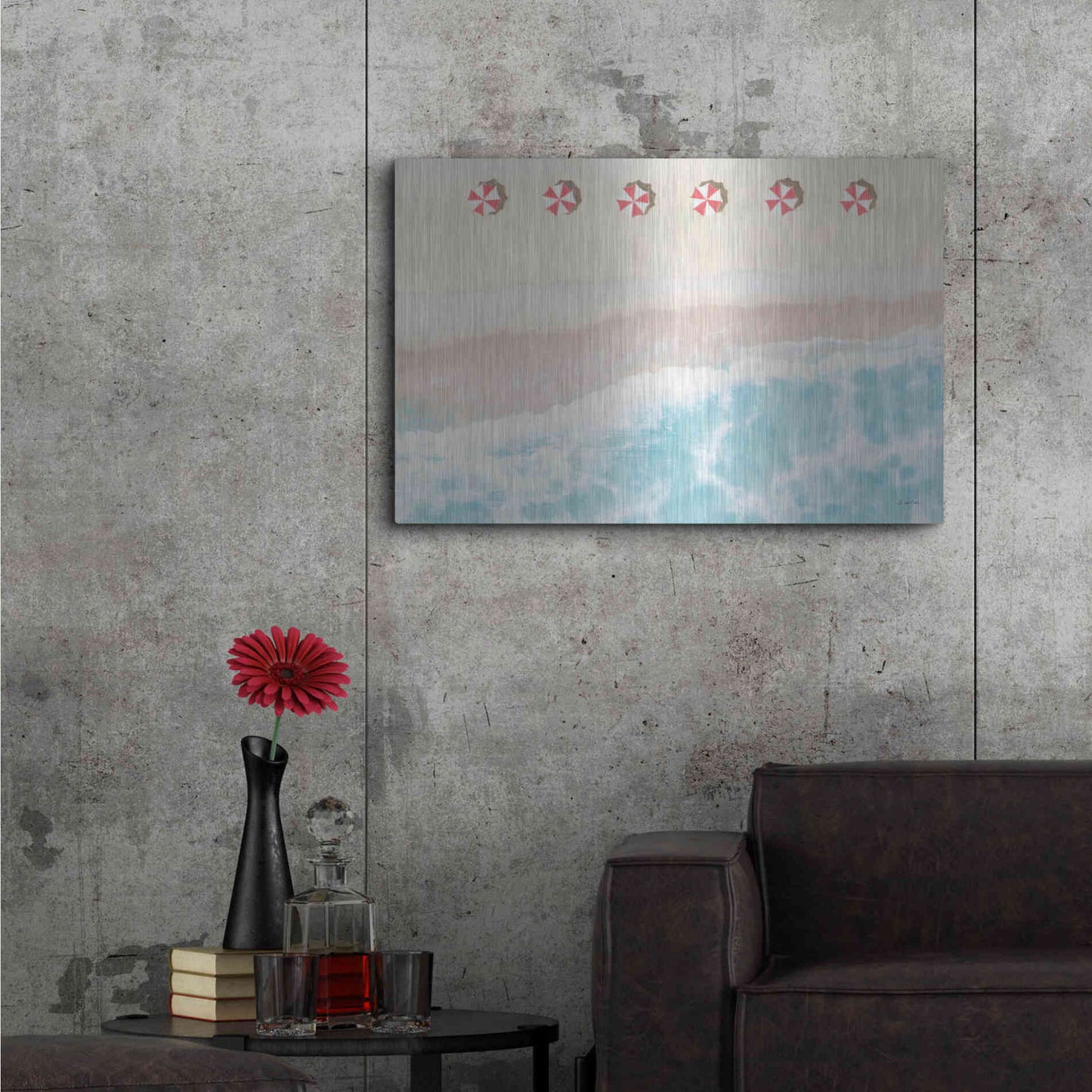 Luxe Metal Art 'Sky Seaview I' by James Wiens, Metal Wall Art,36x24