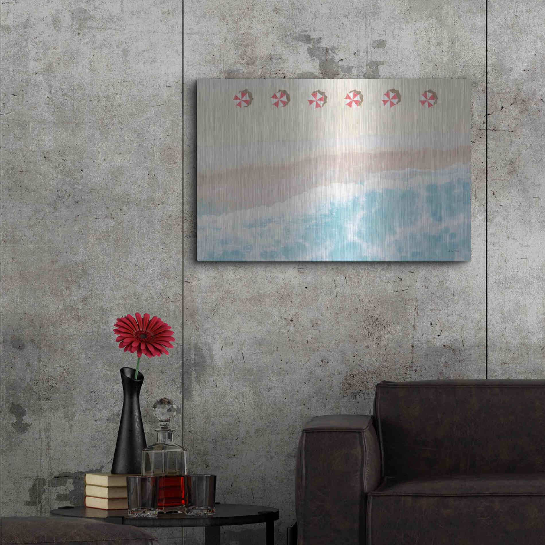 Luxe Metal Art 'Sky Seaview I' by James Wiens, Metal Wall Art,36x24
