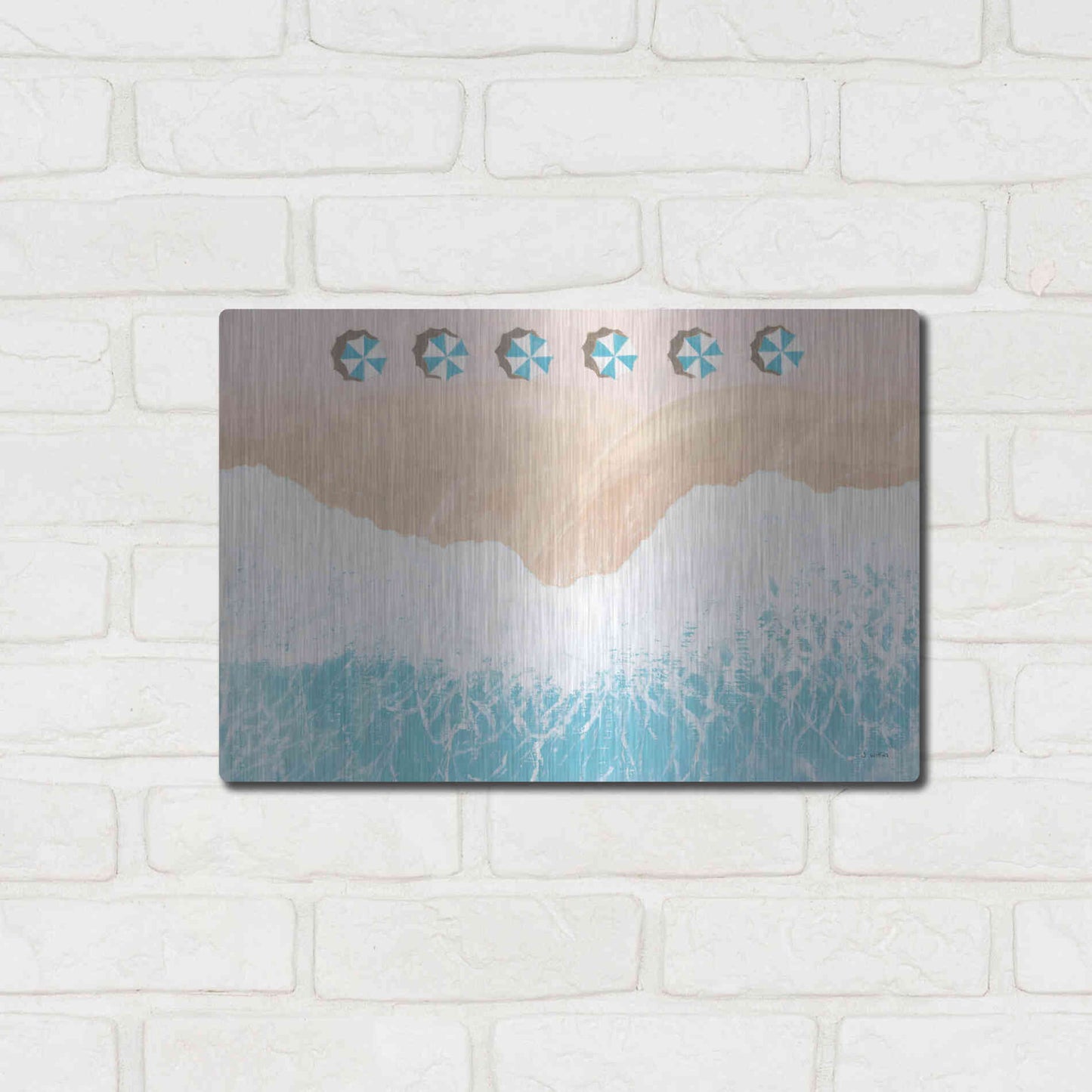 Luxe Metal Art 'Sky Seaview II' by James Wiens, Metal Wall Art,16x12