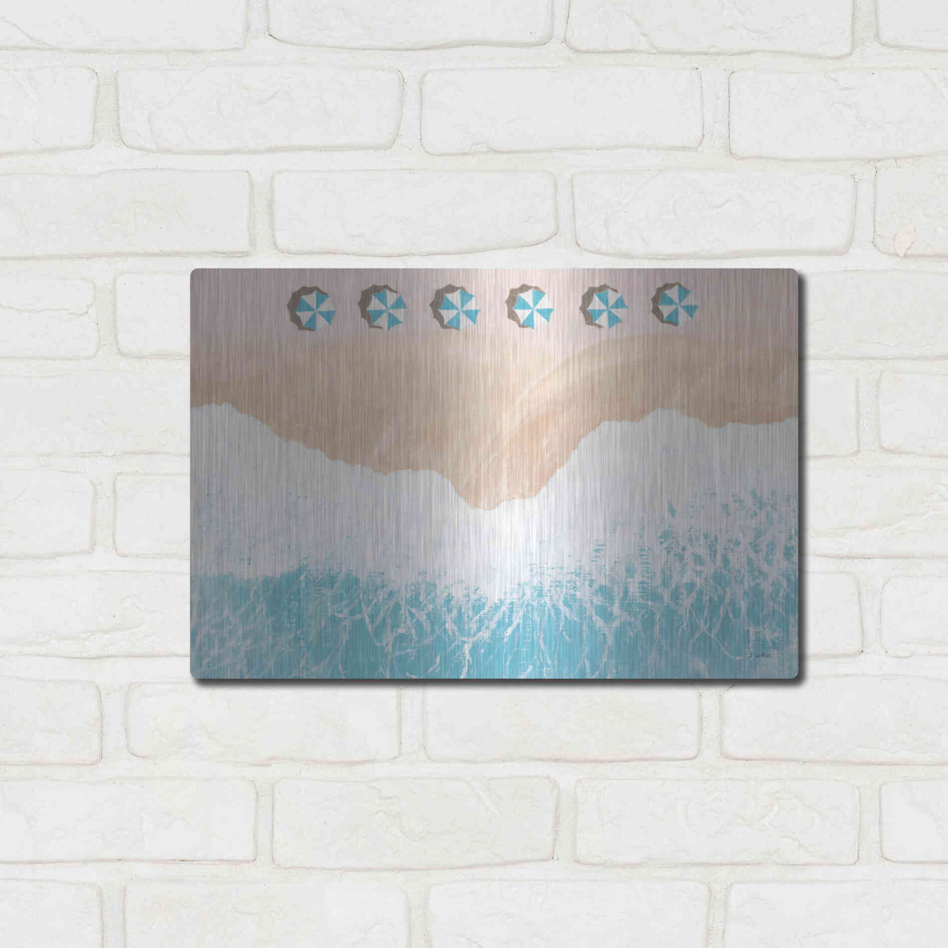 Luxe Metal Art 'Sky Seaview II' by James Wiens, Metal Wall Art,16x12