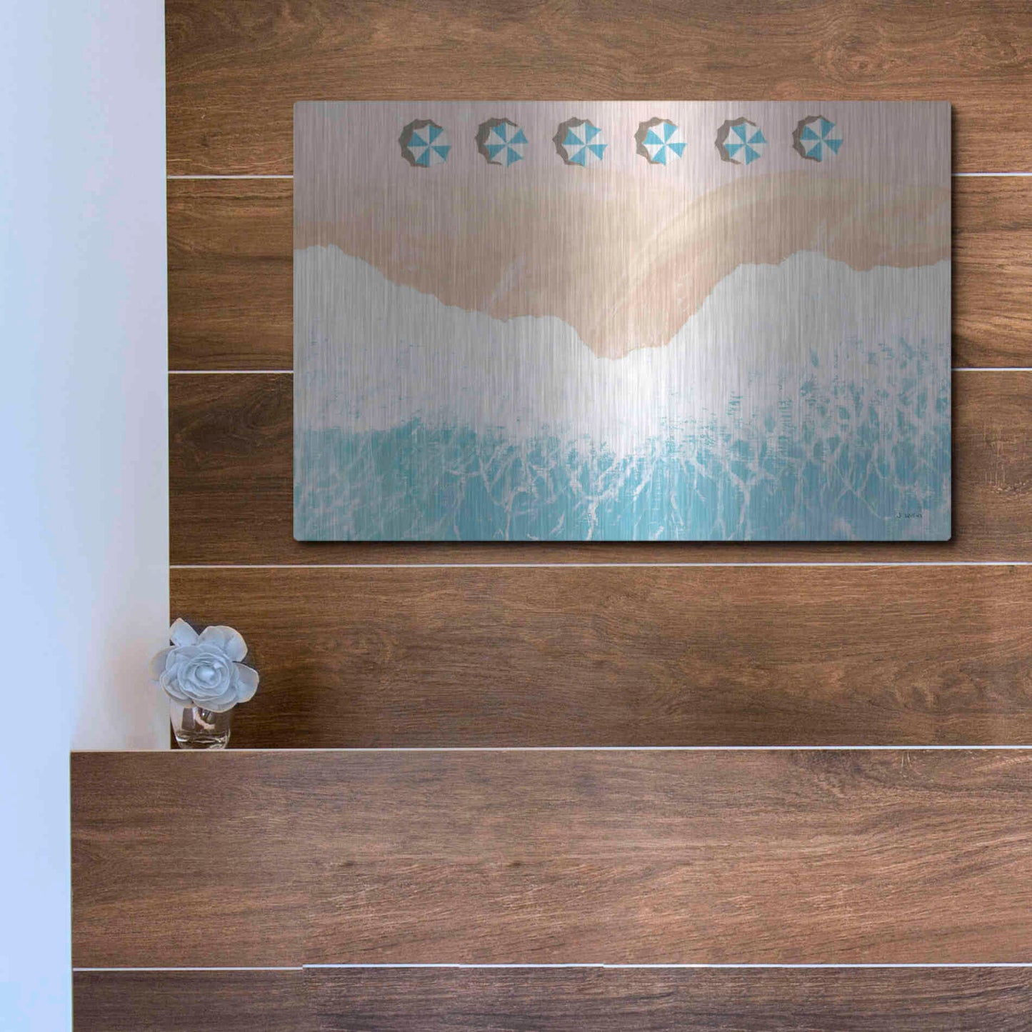 Luxe Metal Art 'Sky Seaview II' by James Wiens, Metal Wall Art,16x12