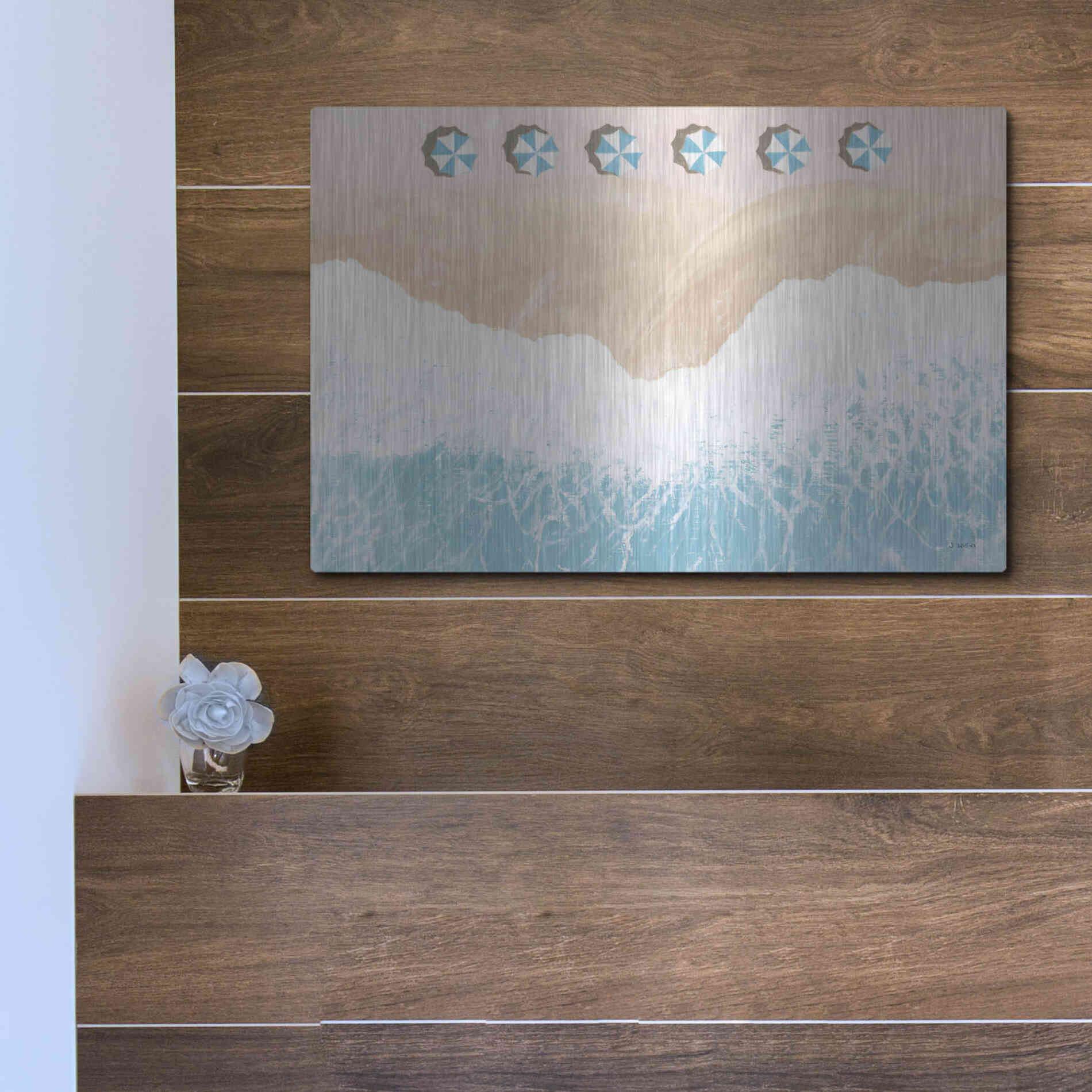 Luxe Metal Art 'Sky Seaview II' by James Wiens, Metal Wall Art,16x12