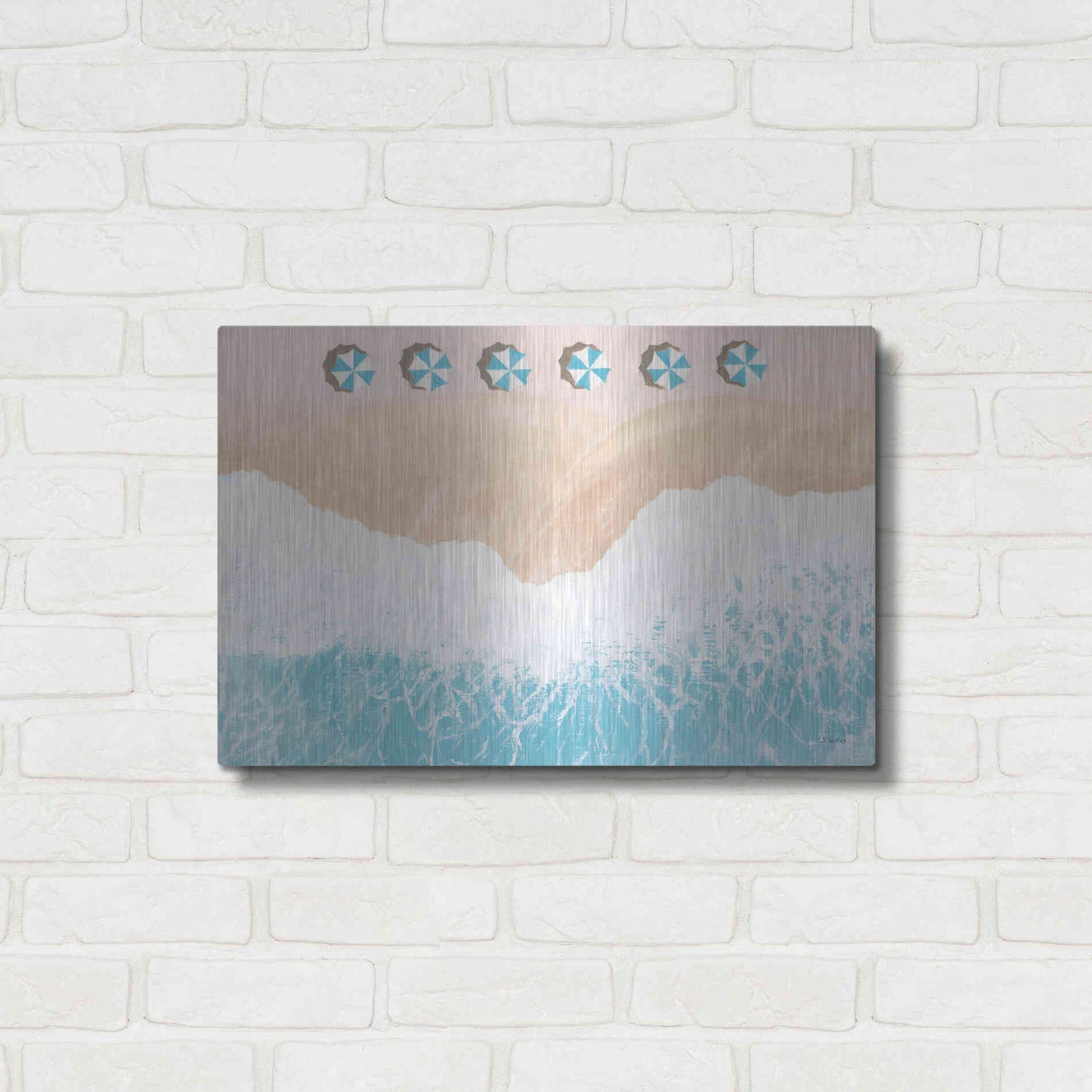 Luxe Metal Art 'Sky Seaview II' by James Wiens, Metal Wall Art,24x16