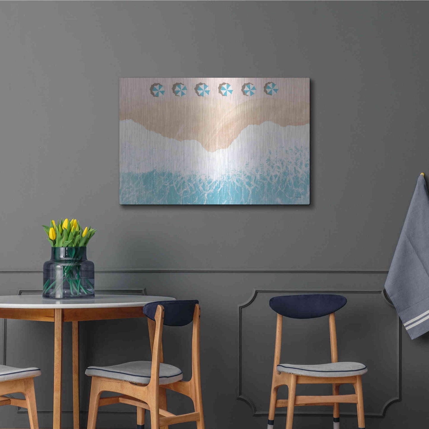 Luxe Metal Art 'Sky Seaview II' by James Wiens, Metal Wall Art,36x24