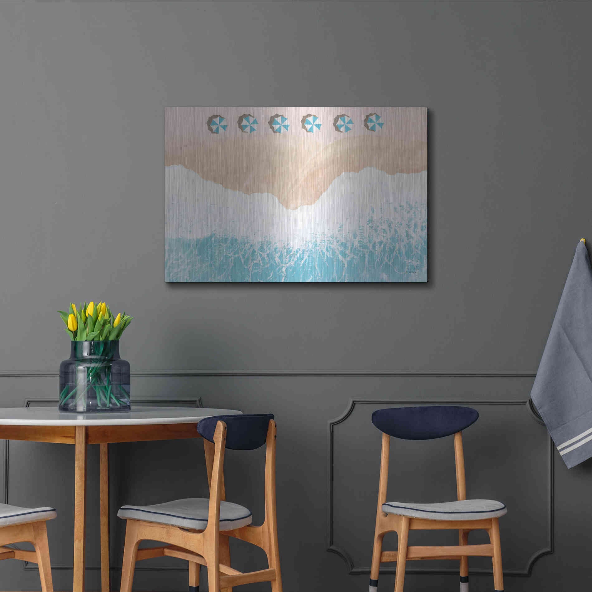 Luxe Metal Art 'Sky Seaview II' by James Wiens, Metal Wall Art,36x24