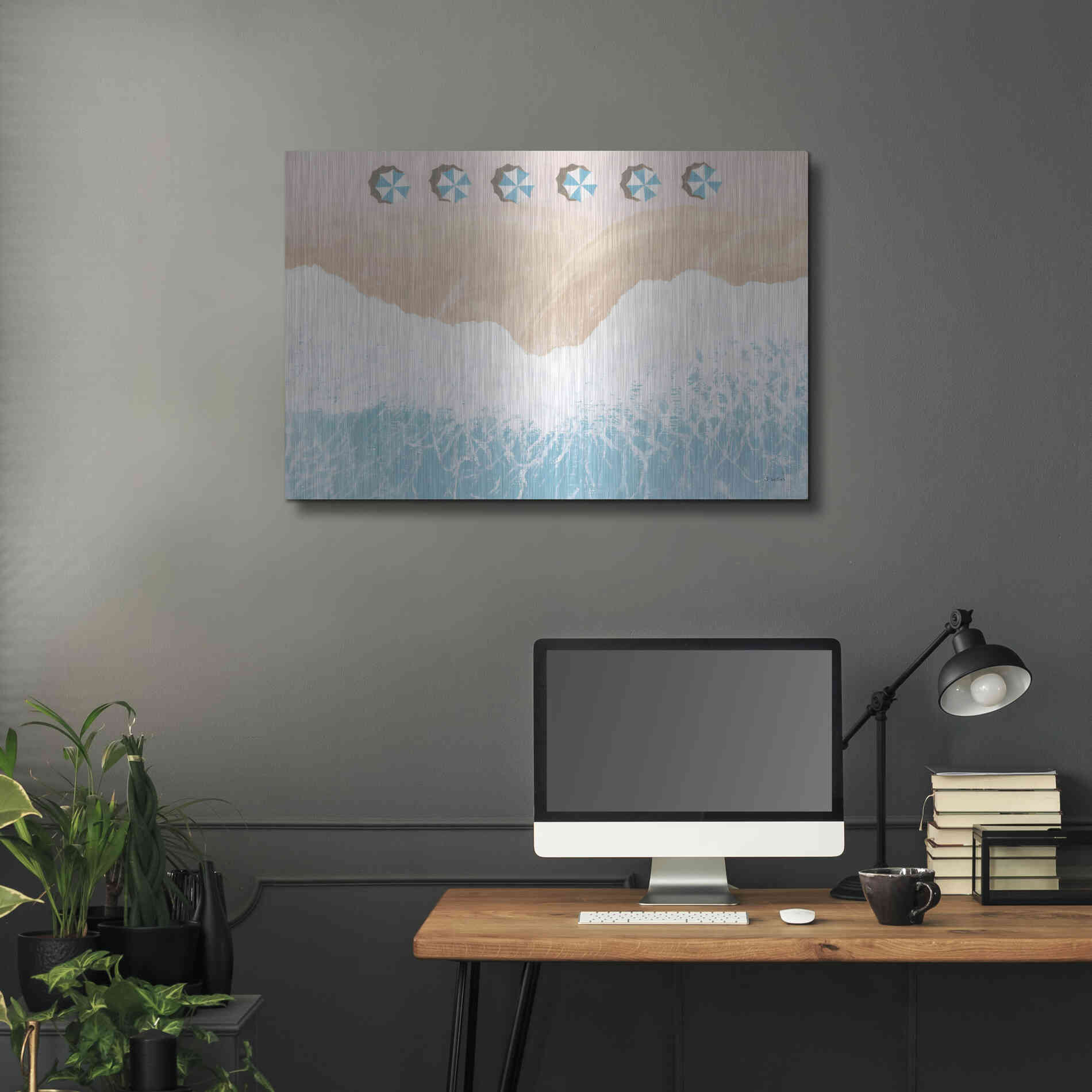 Luxe Metal Art 'Sky Seaview II' by James Wiens, Metal Wall Art,36x24
