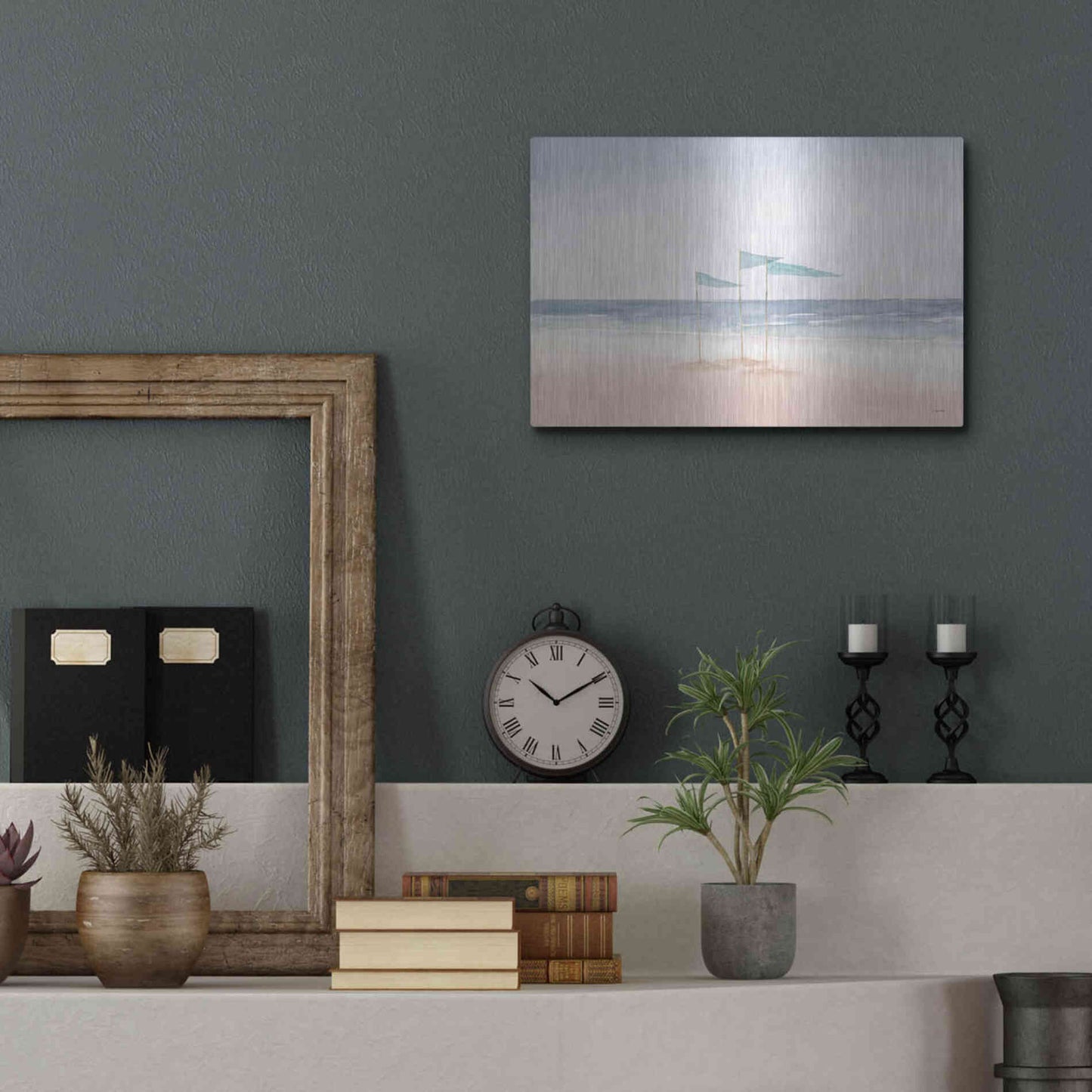 Luxe Metal Art 'Salento Coast I' by James Wiens, Metal Wall Art,16x12