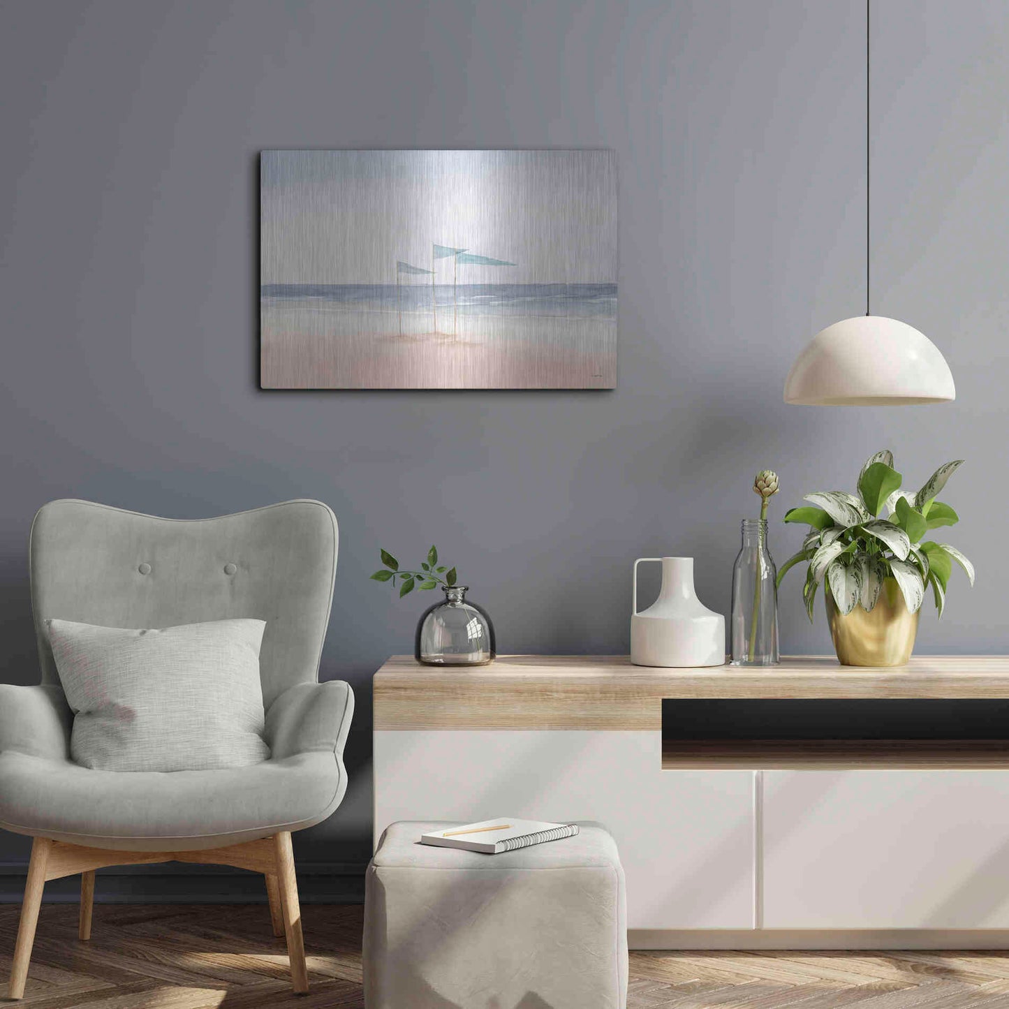 Luxe Metal Art 'Salento Coast I' by James Wiens, Metal Wall Art,24x16