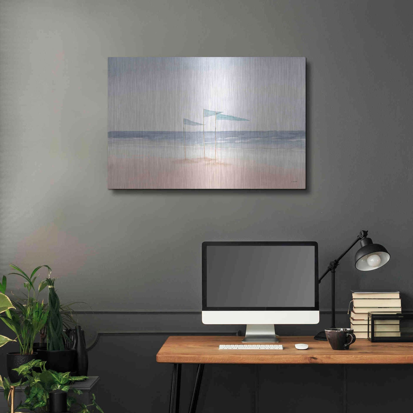 Luxe Metal Art 'Salento Coast I' by James Wiens, Metal Wall Art,36x24