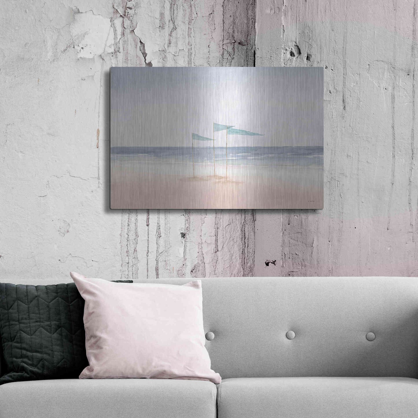 Luxe Metal Art 'Salento Coast I' by James Wiens, Metal Wall Art,36x24