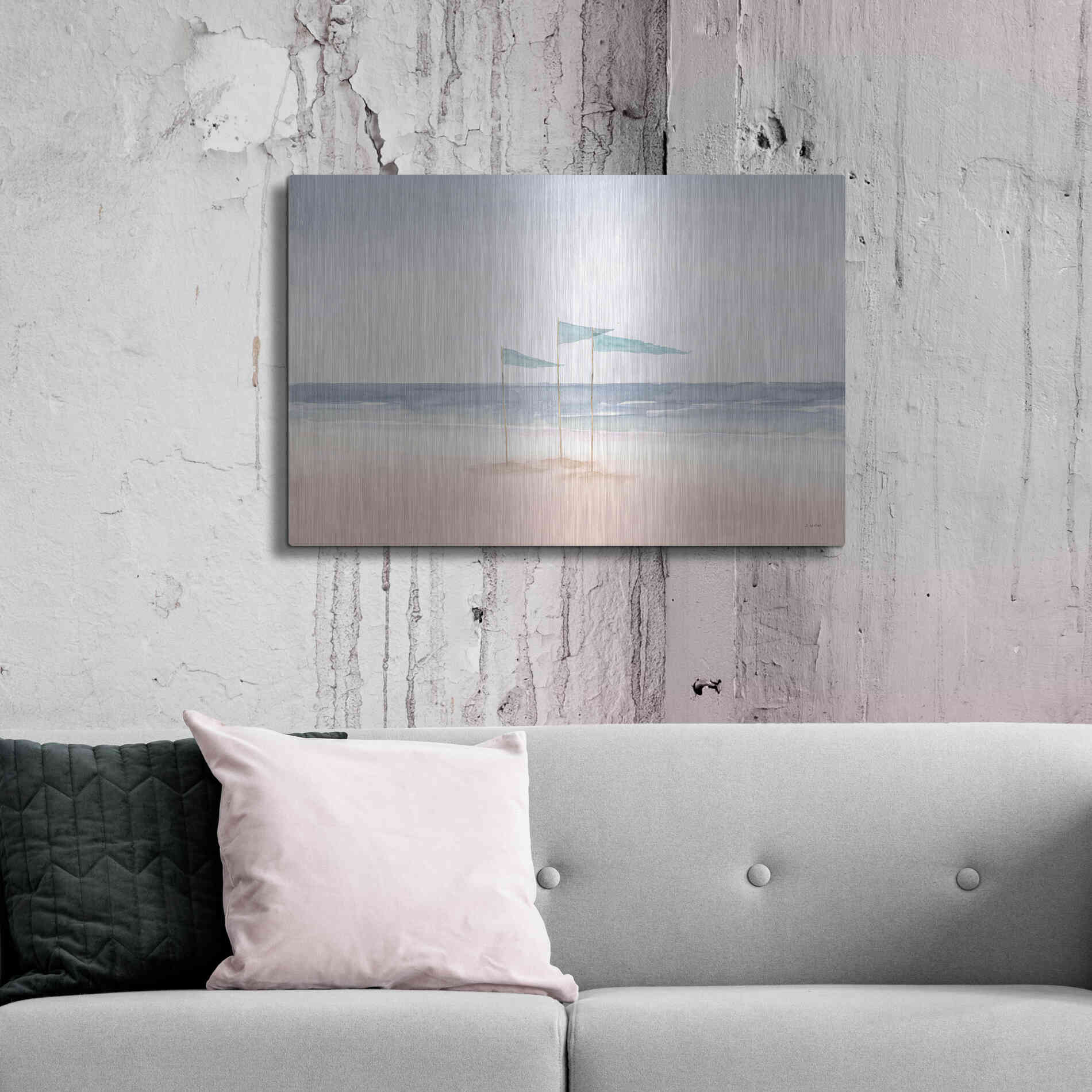 Luxe Metal Art 'Salento Coast I' by James Wiens, Metal Wall Art,36x24