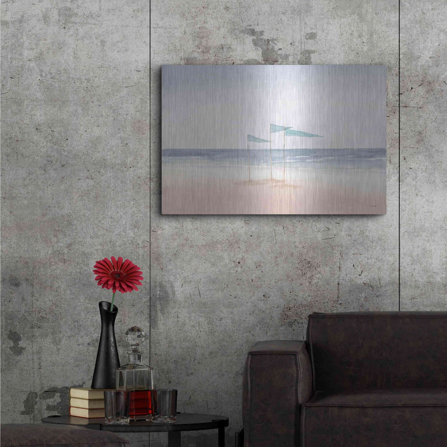 Luxe Metal Art 'Salento Coast I' by James Wiens, Metal Wall Art,36x24