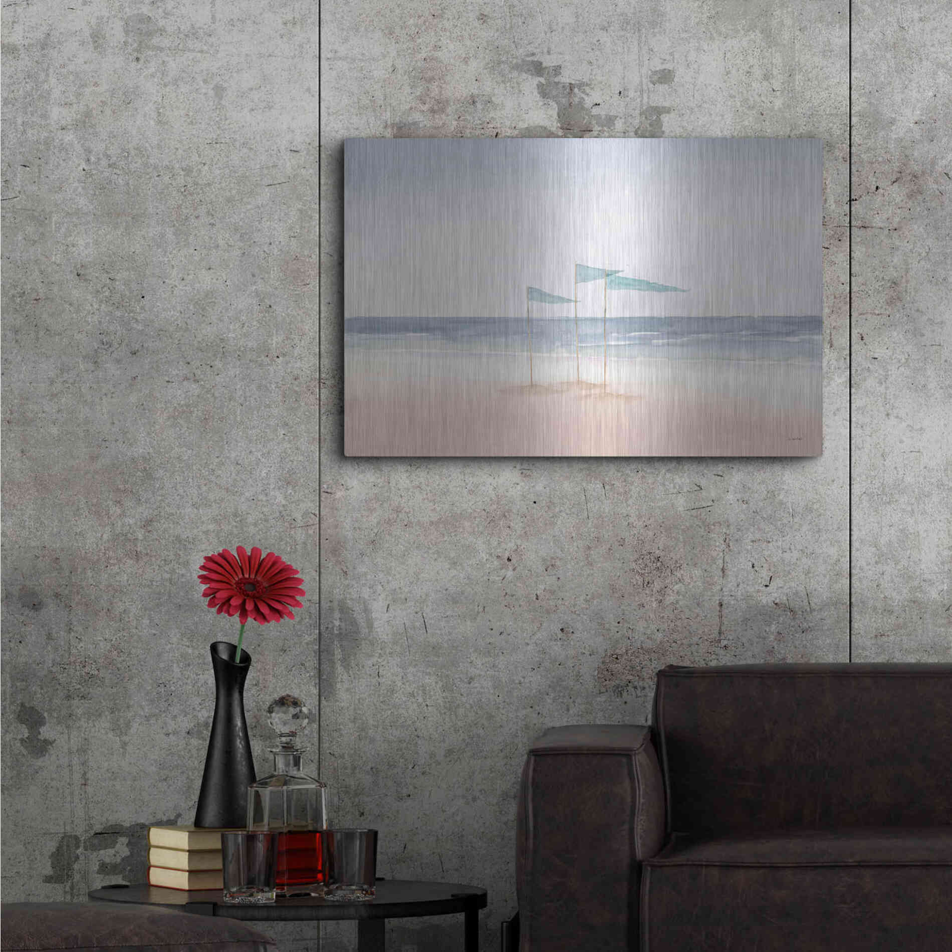 Luxe Metal Art 'Salento Coast I' by James Wiens, Metal Wall Art,36x24