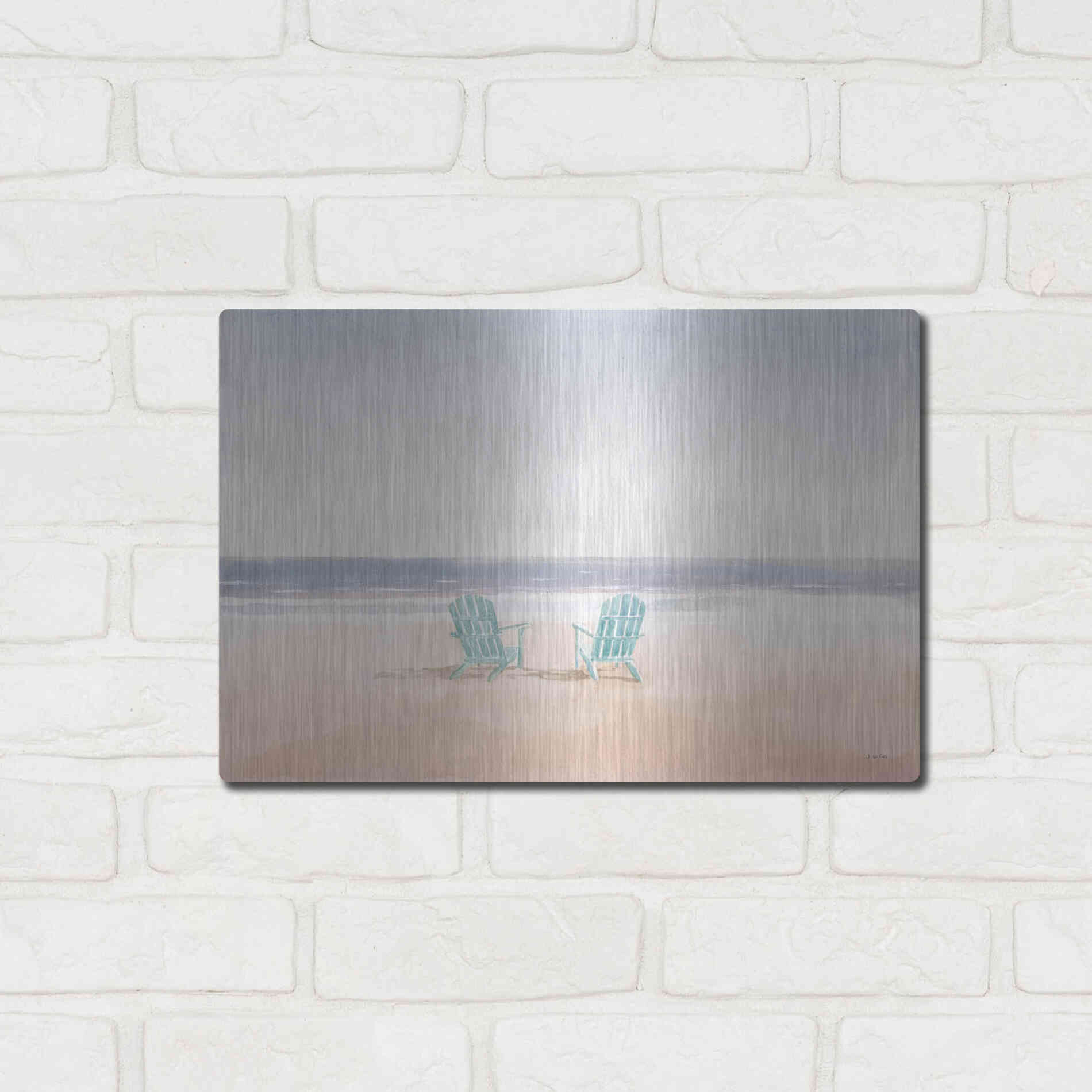 Luxe Metal Art 'Salento Coast II' by James Wiens, Metal Wall Art,16x12