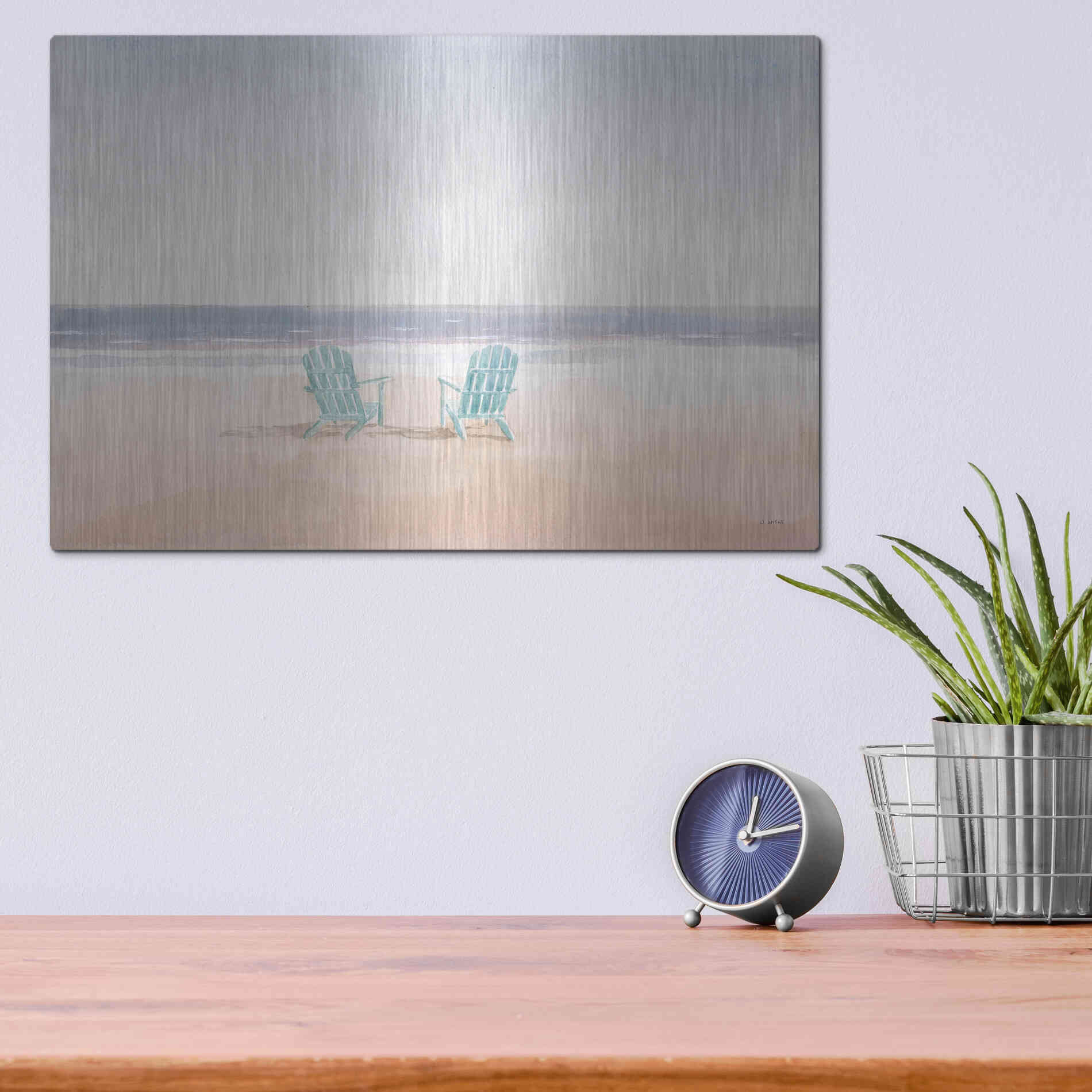 Luxe Metal Art 'Salento Coast II' by James Wiens, Metal Wall Art,16x12