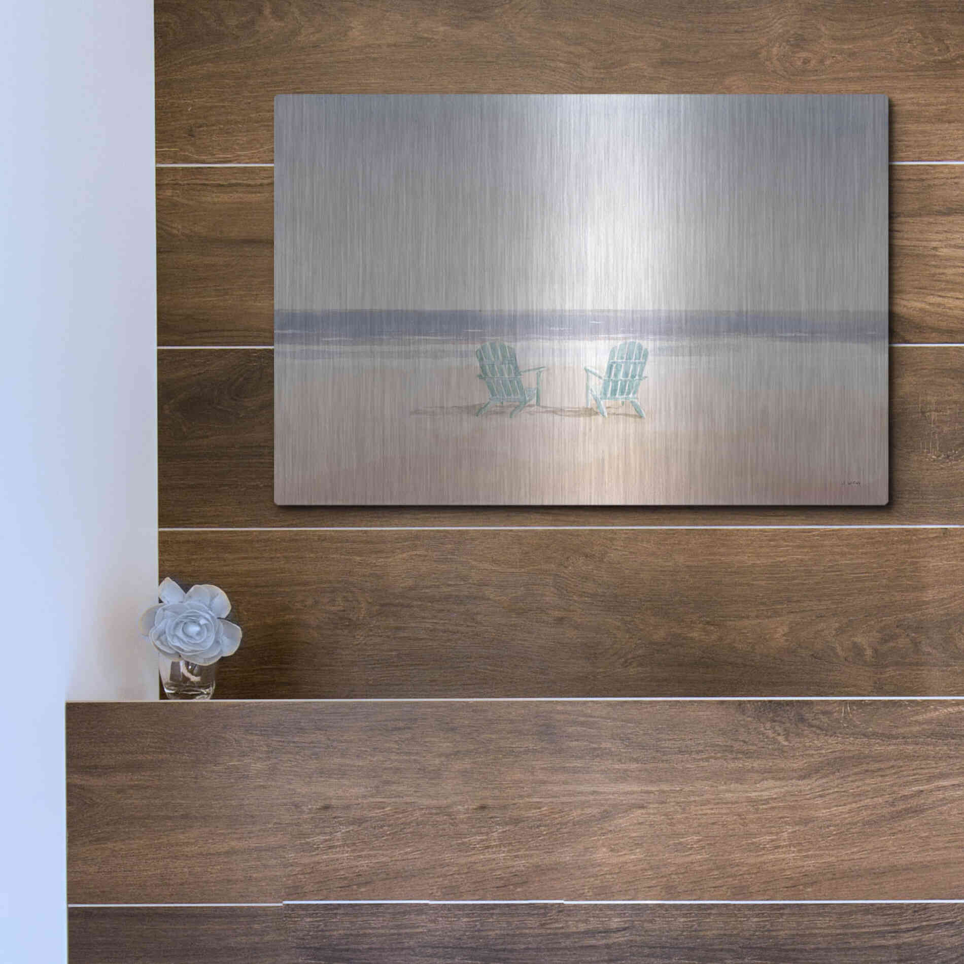 Luxe Metal Art 'Salento Coast II' by James Wiens, Metal Wall Art,16x12
