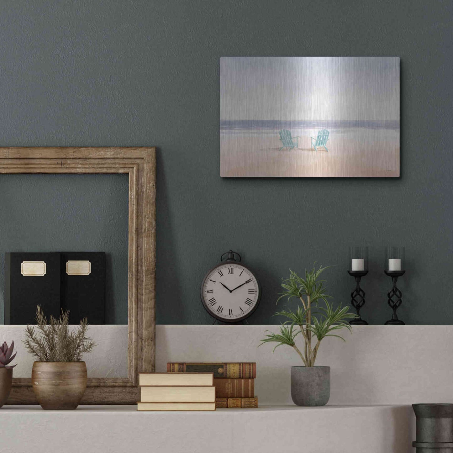 Luxe Metal Art 'Salento Coast II' by James Wiens, Metal Wall Art,16x12