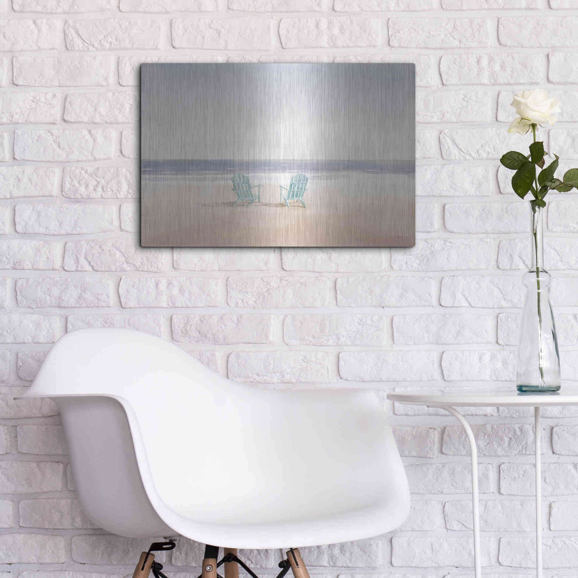 Luxe Metal Art 'Salento Coast II' by James Wiens, Metal Wall Art,24x16