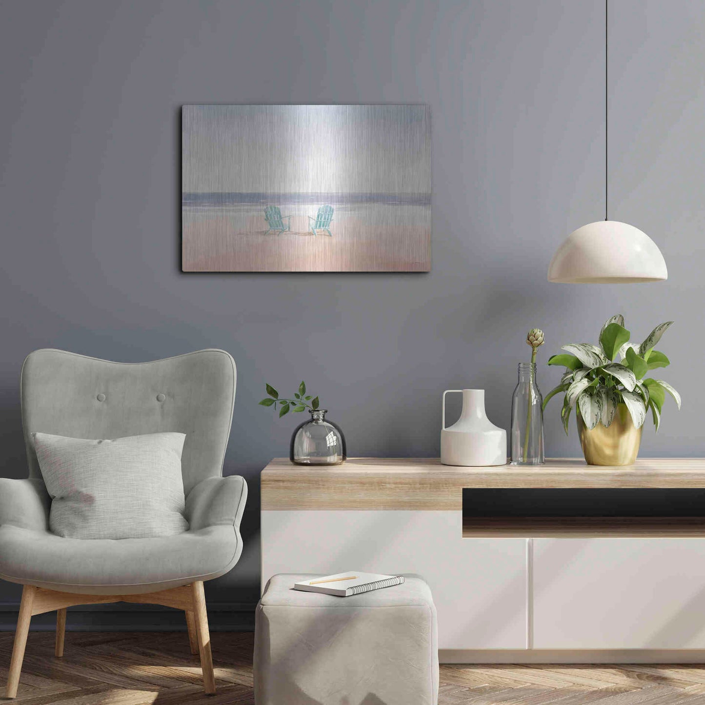 Luxe Metal Art 'Salento Coast II' by James Wiens, Metal Wall Art,24x16